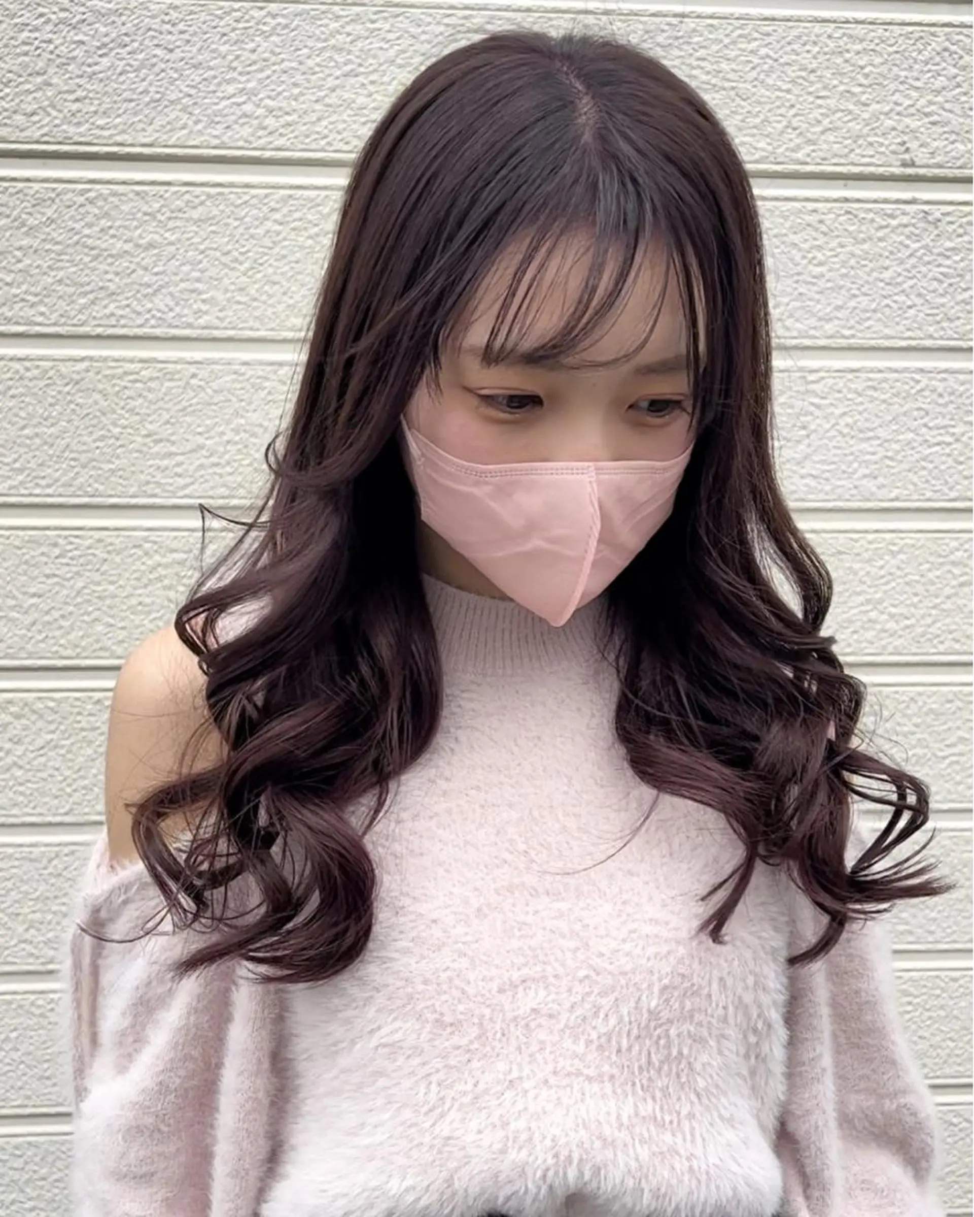 ロング ピンクブラウン ヘアカラー トリートメント ハイトーン/ ダブルカラー/透明感のヘアスタイル