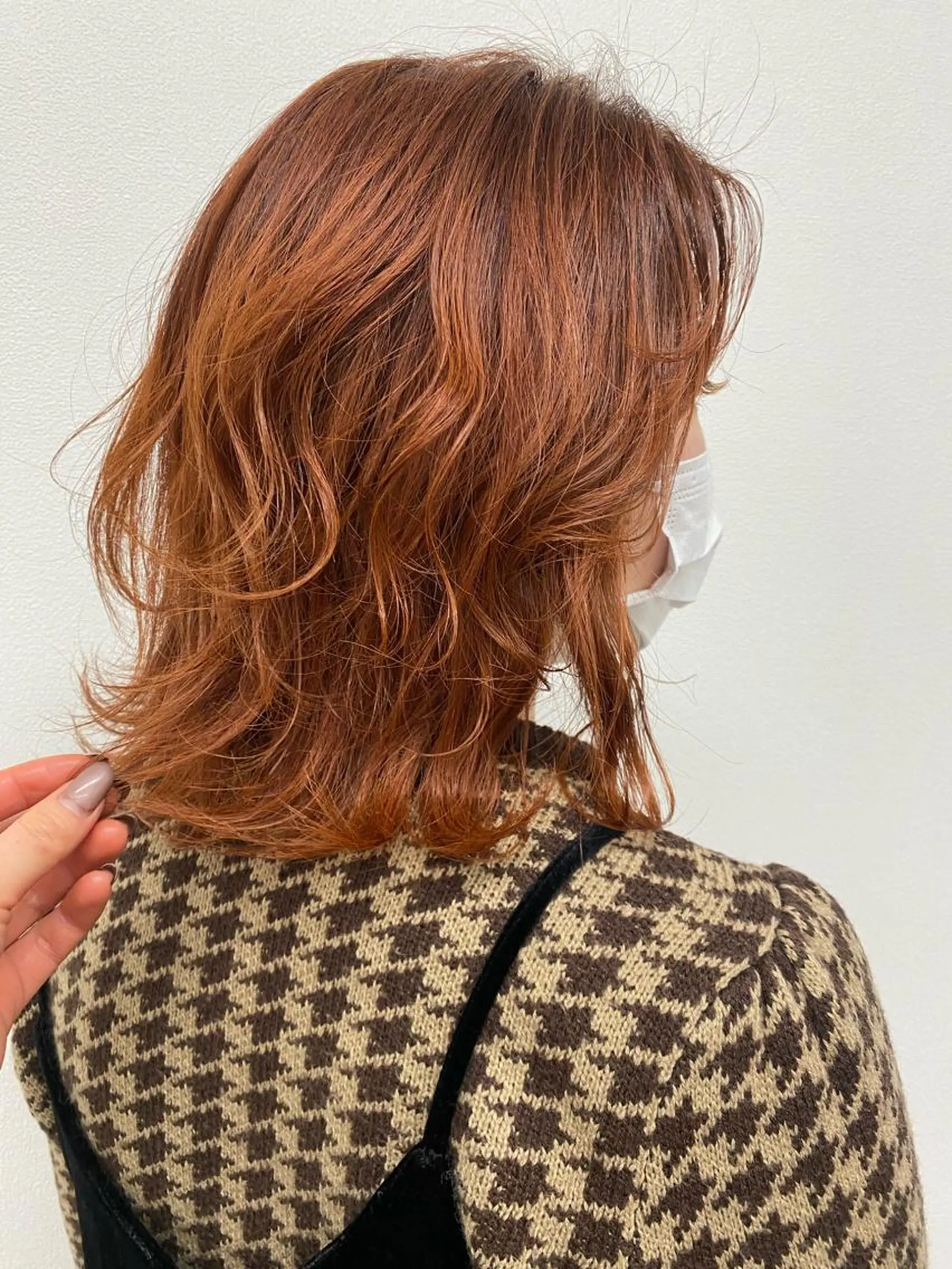 ミディアム カット ヘアカラー トリートメント 髪質改善韓国レイヤー SHIORI🦋のヘアスタイル