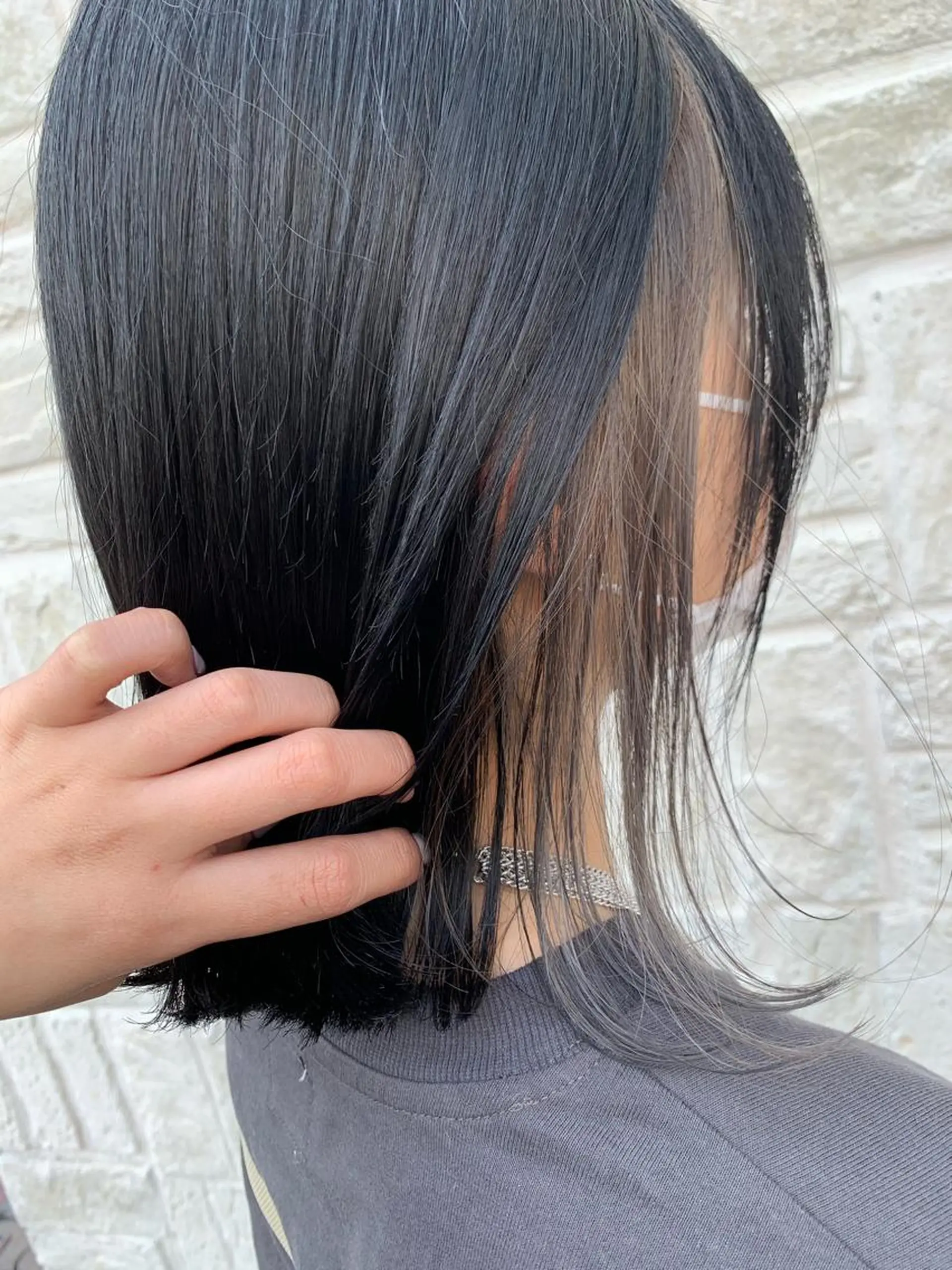 ミディアム カラー イヤリングカラー インナーカラー たなか りなのヘアスタイル
