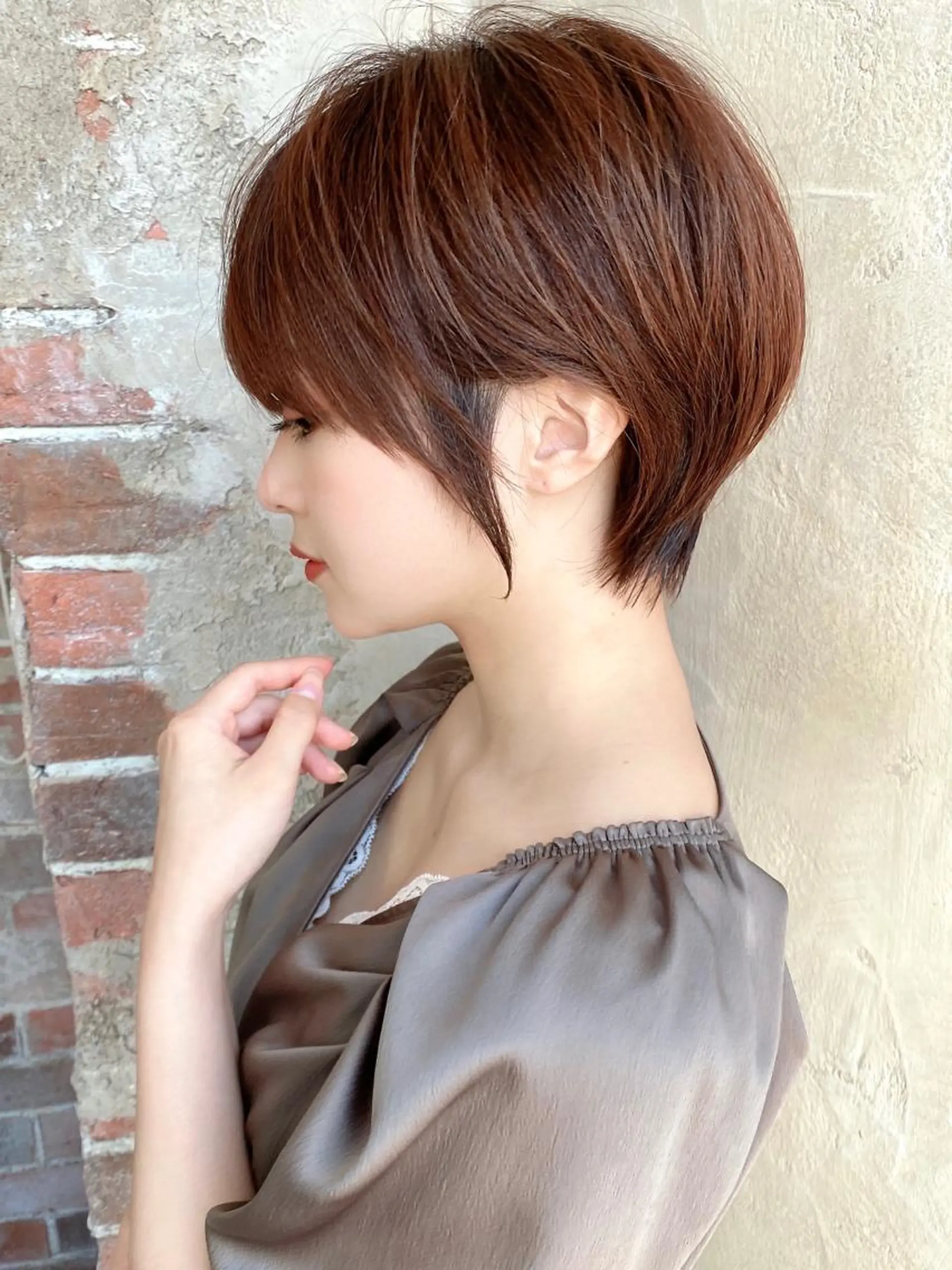 ショート 切りっぱなしボブ ショートボブ ハンサムショート 丸みショート アッシュ カット ヘアカラー トリートメント ショート、ボブの神✨ 峯朋也✂︎✨のヘアスタイル