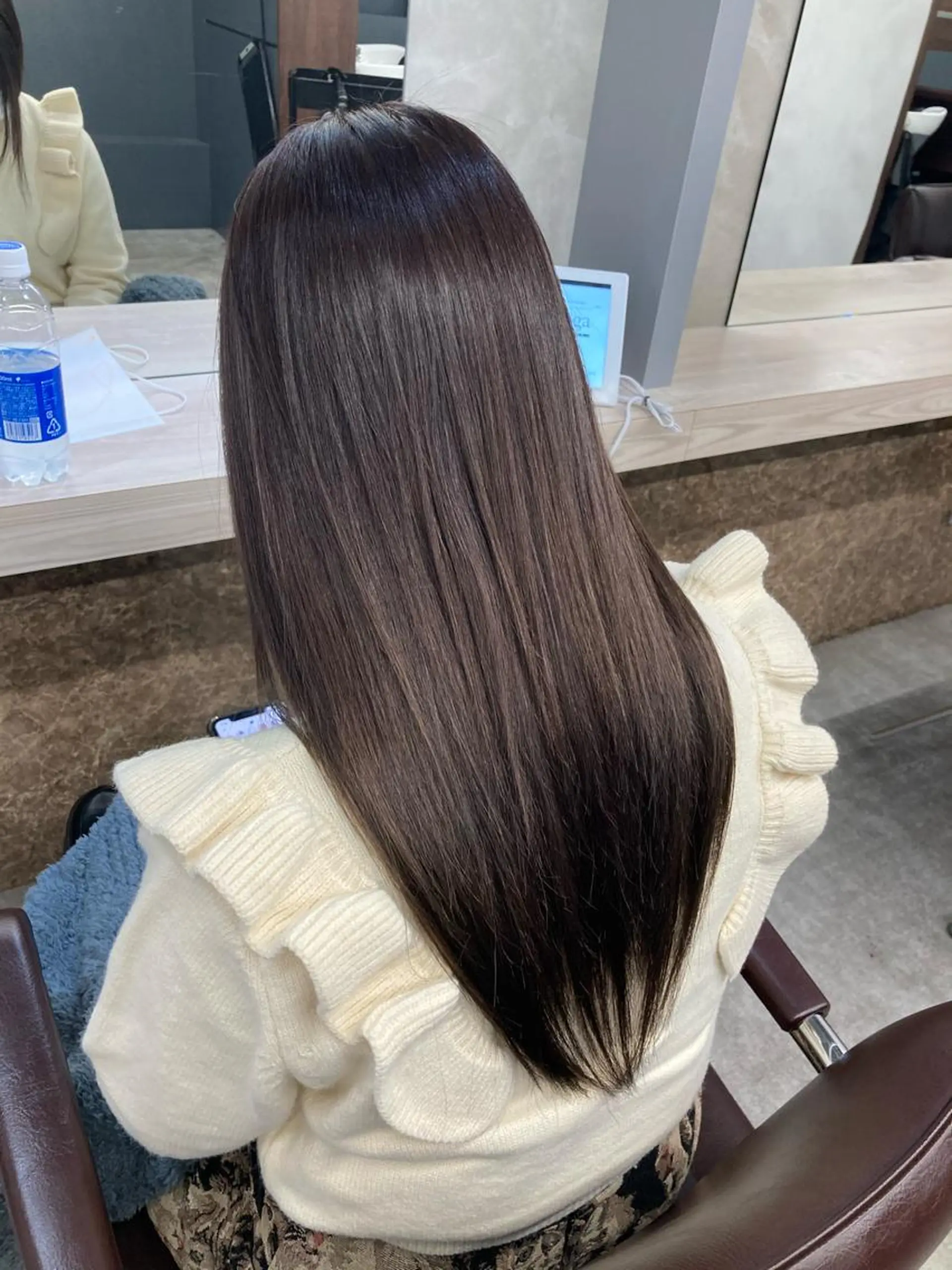 ロング カラー ベージュカラー ラベンダーカラー ラベンダーベージュ ヘアカラー ブリーチ&似合せボブ 田中寛十のヘアスタイル
