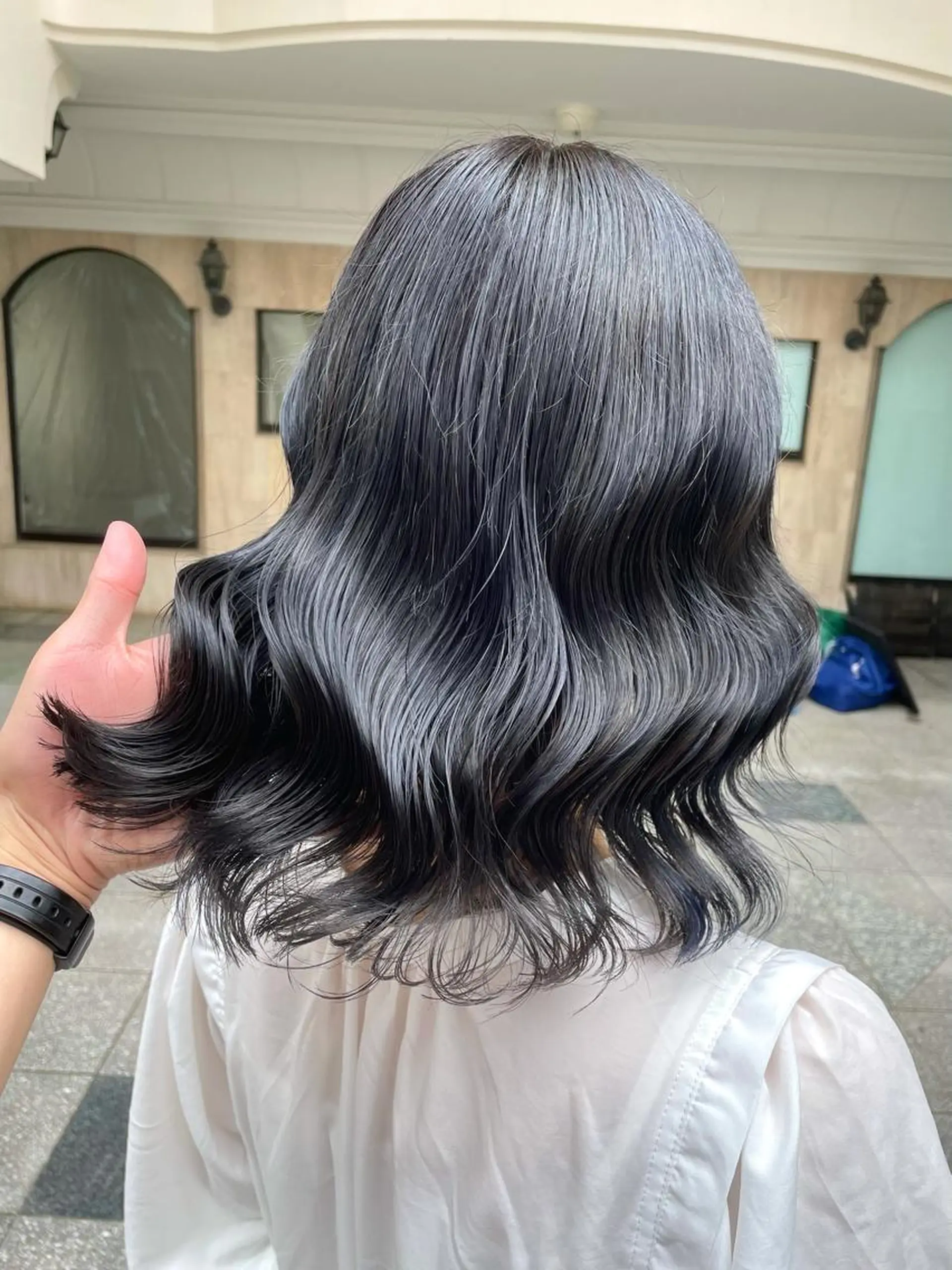 ミディアム カラー ミヤザキ タクトのヘアスタイル