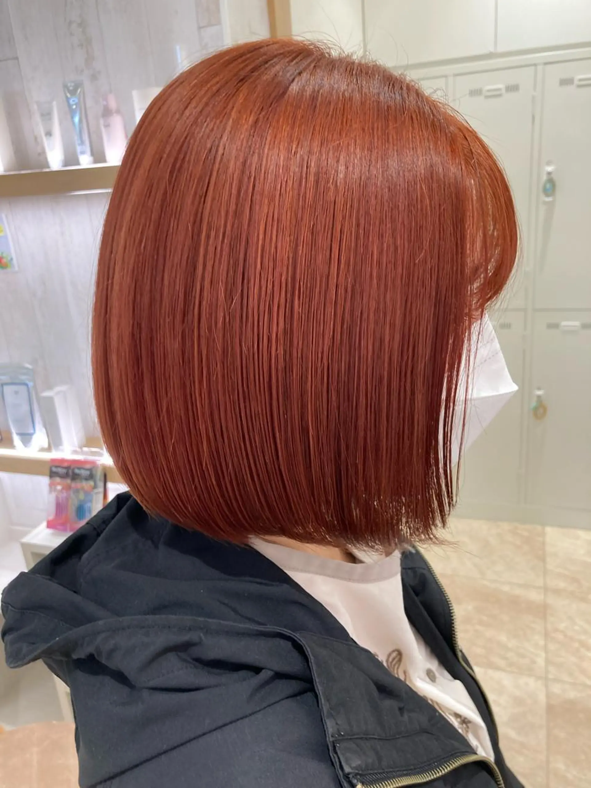 ショート カラー ボブ カット ヘアカラー トリートメント 野村 さなみ✨ぱっつんボブのヘアスタイル