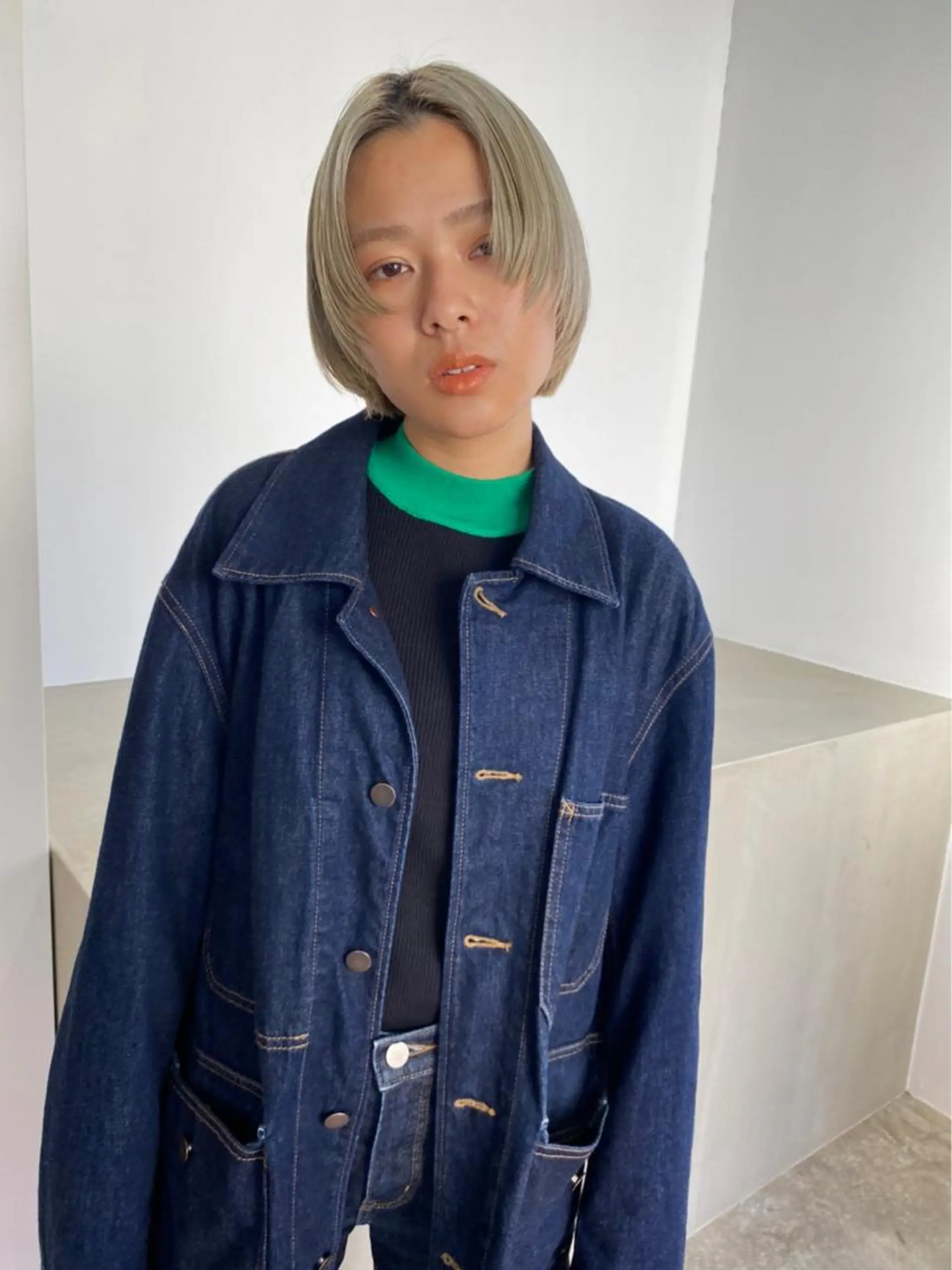 ショート カラー ショートボブ アディクシーカラー ブリーチ ブロンド ブルーカラー カット ヘアカラー CEINE【セーヌ】 三軒茶屋のヘアスタイル