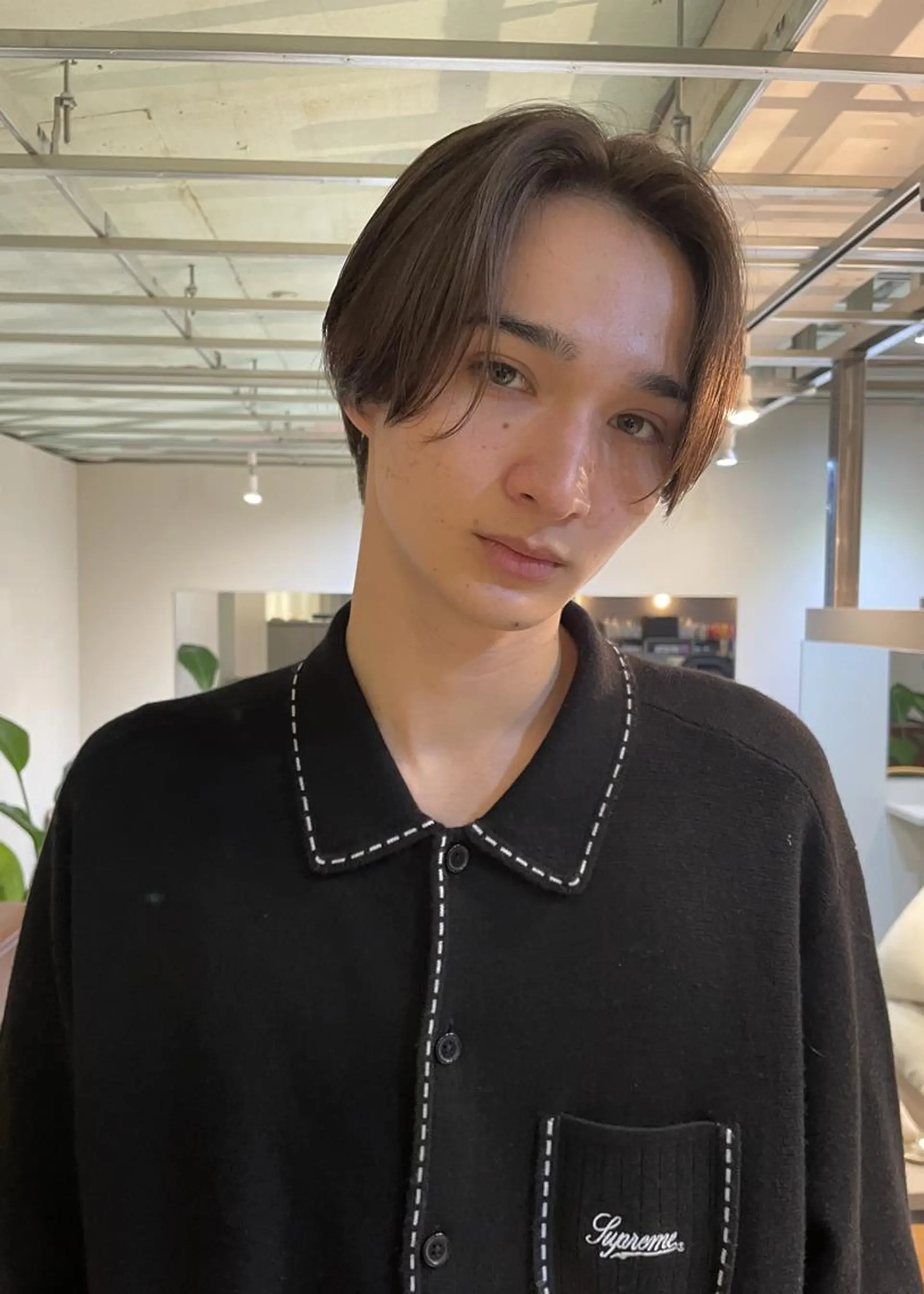 メンズ カラー ショート パーマ ショートボブ メンズブリーチ メンズハイライト メンズインナーカラー メンズ韓国風 CEINE+ officialのヘアスタイル