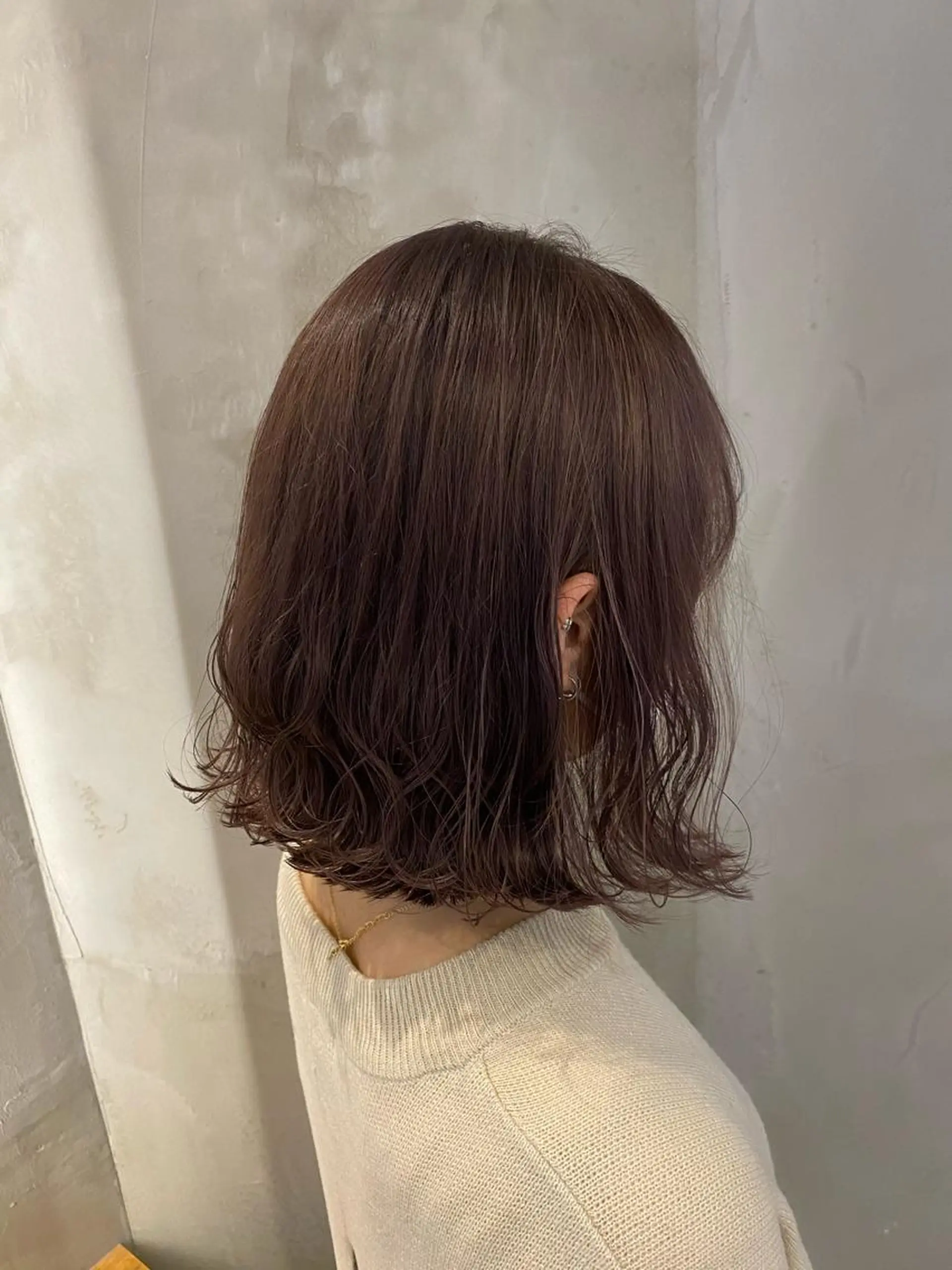 ミディアム パープルカラー ヘアカラー トリートメント 顔周りcut・ご相談 ＝新宿しずく🇰🇷のヘアスタイル