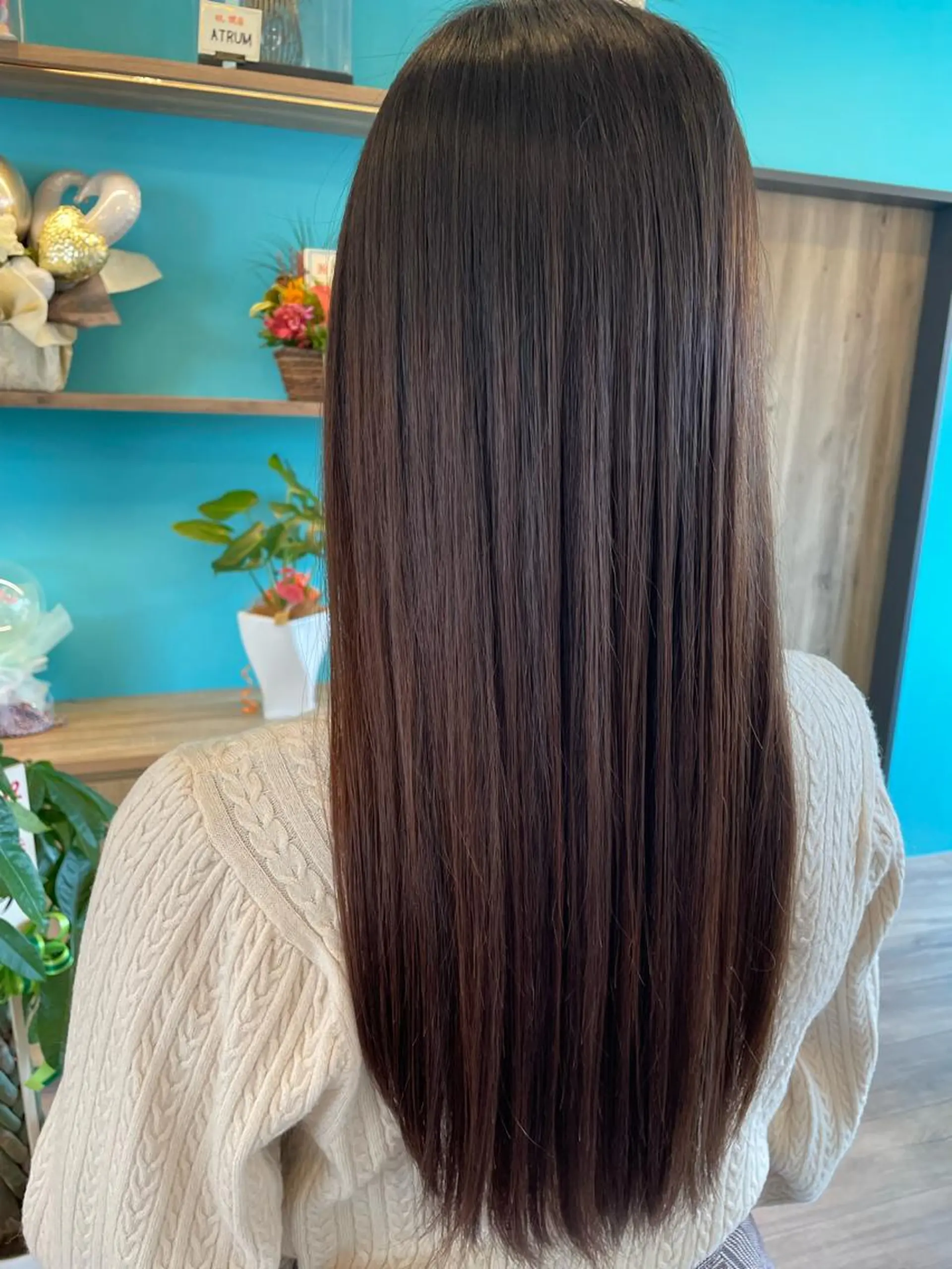 ロング パーマ ロング 縮毛矯正 ストレートパーマ カット 縮毛矯正 hair&make Lokahiのマツエク・マツパデザイン