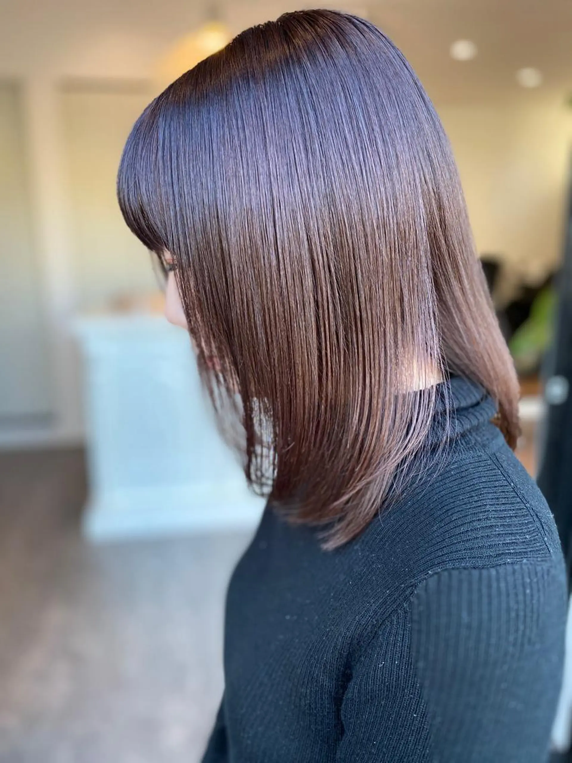 ミディアム トリートメント カット ヘアカラー トリートメント 成松 勇治のヘアスタイル