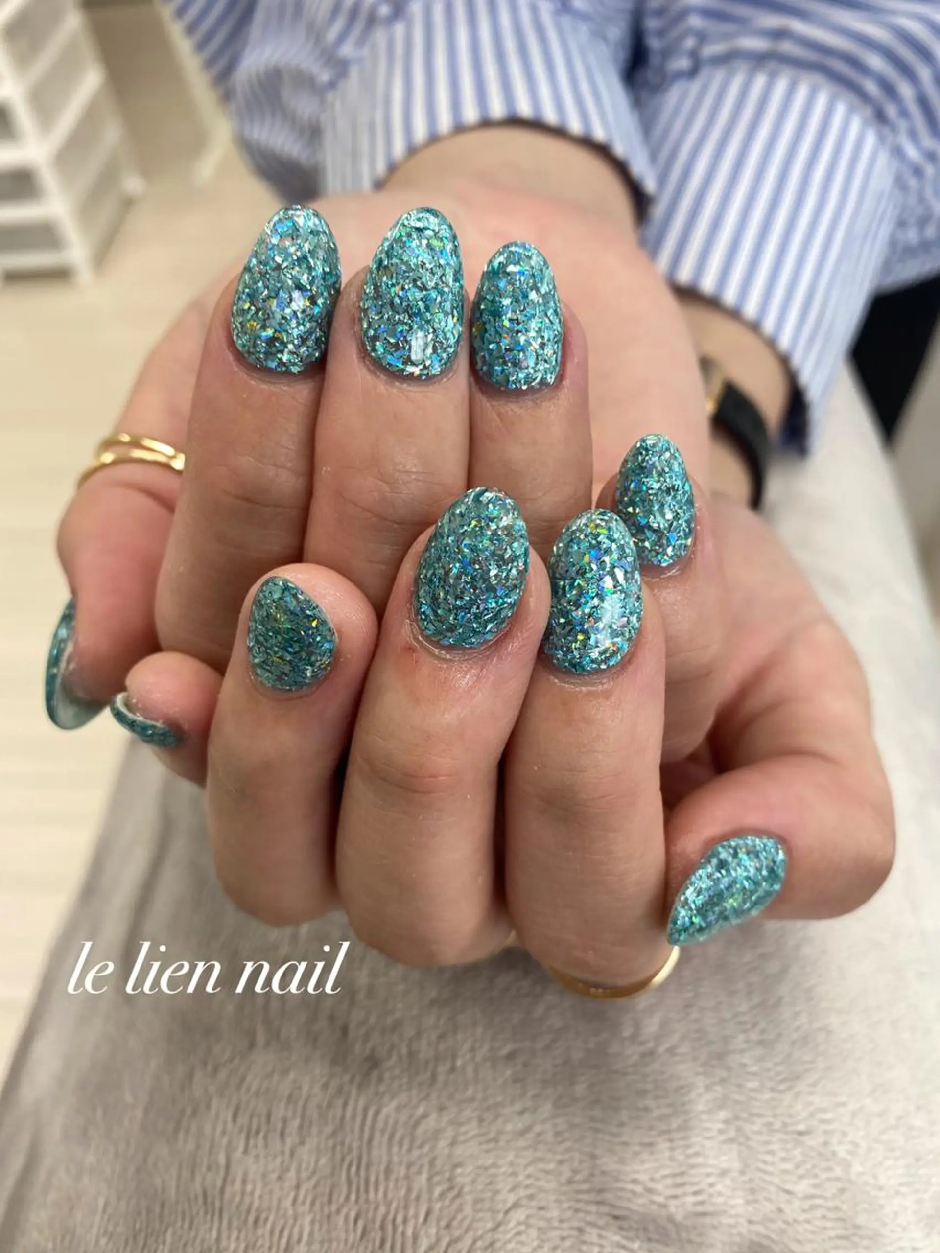 ネイル ラメ(グリッター) ハンドネイル le lien nailのネイルデザイン