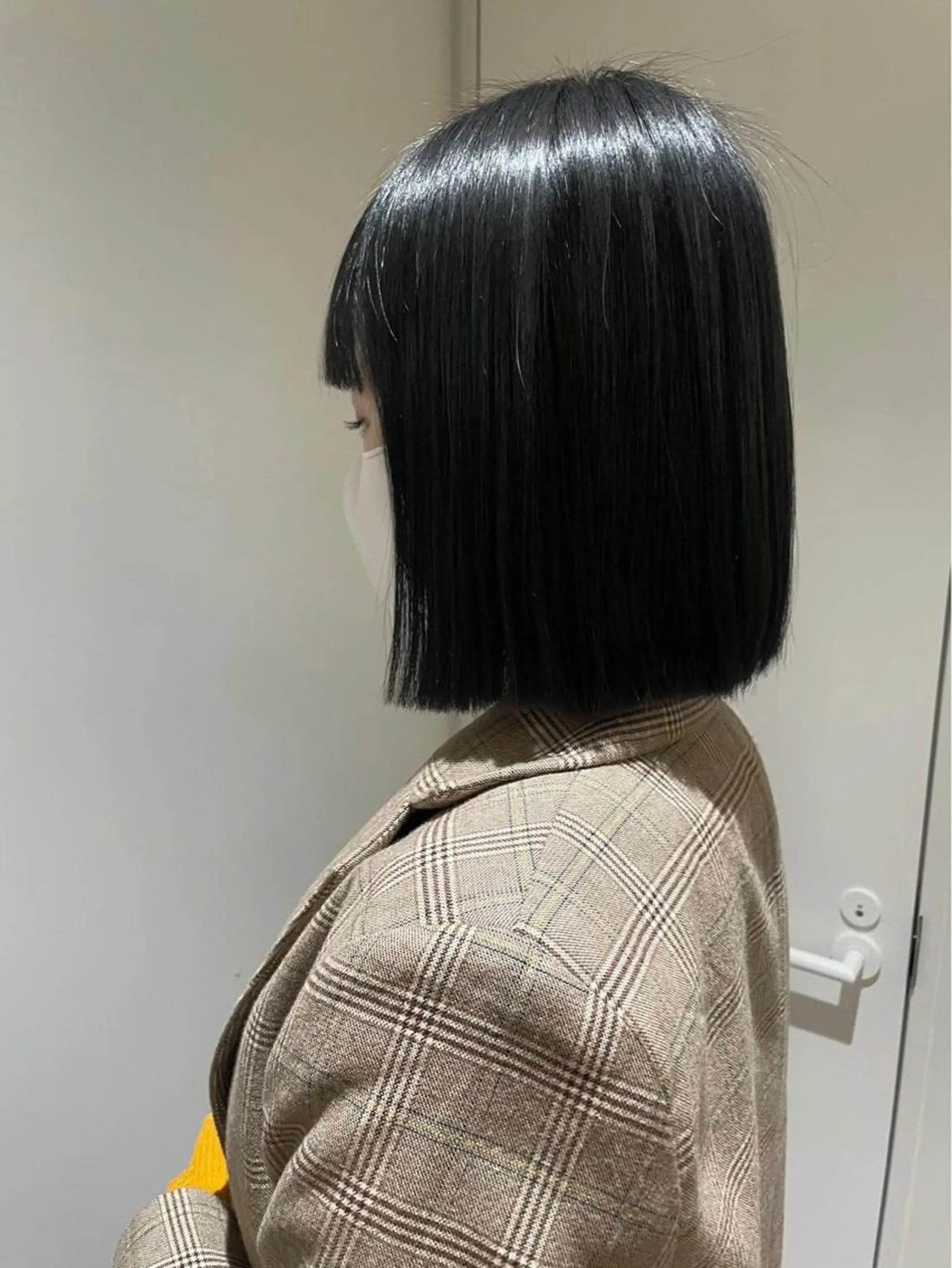 ミディアム カラー 黒髪 ブルーカラー ブルーブラック 透明感カラー カットモデル募集/ KOTAのヘアスタイル