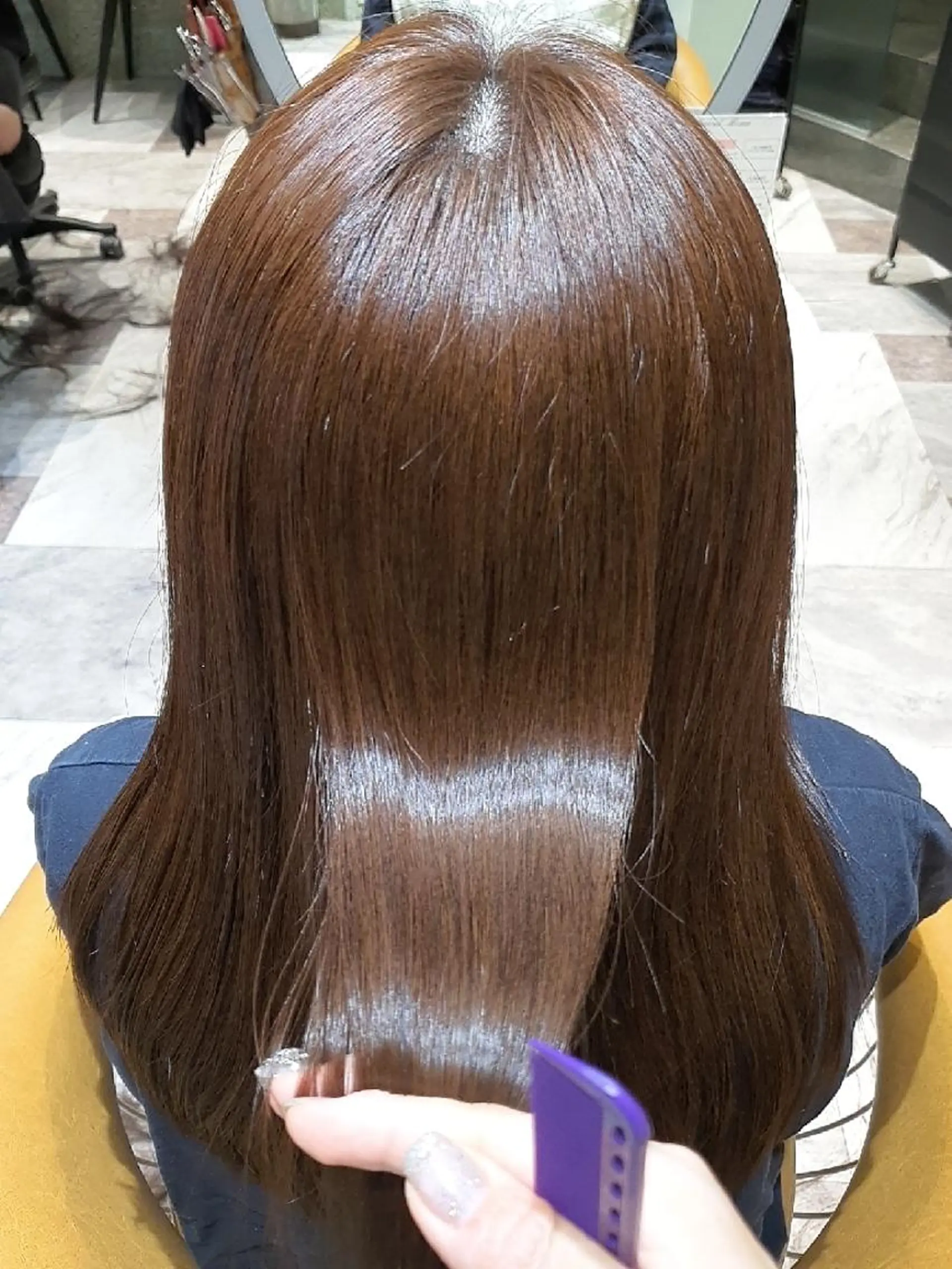 セミロング アッシュ ボブ ハイライト 髪質改善 韓国風ヘア カット ヘアカラー 縮毛矯正 トリートメント 酸性縮毛矯正の達人 髪質改善【美冴】のヘアスタイル
