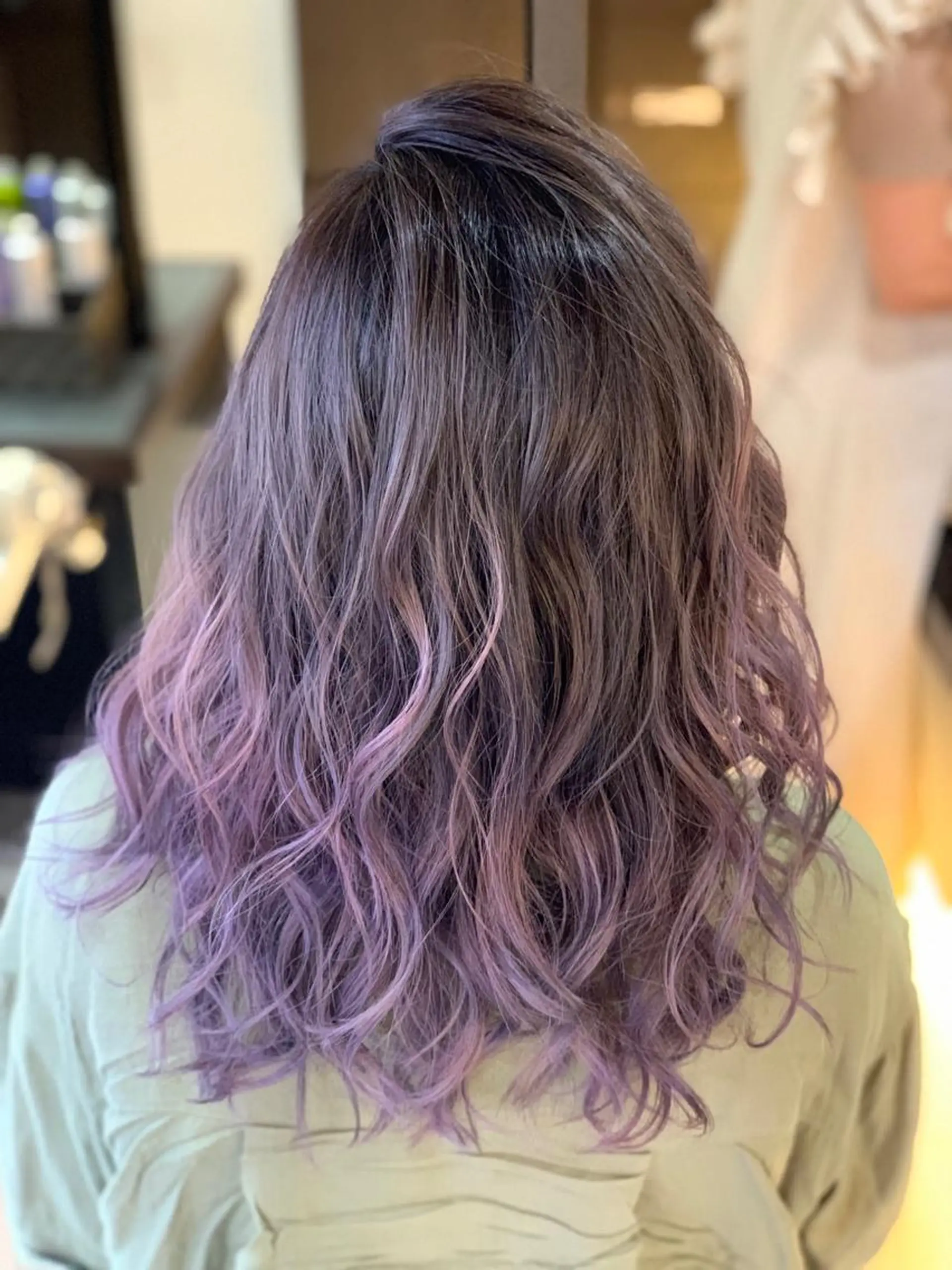 ミディアム カラー グラデーションカラー パープルカラー ✂️大門 巧✂️ LAFF難波店のヘアスタイル