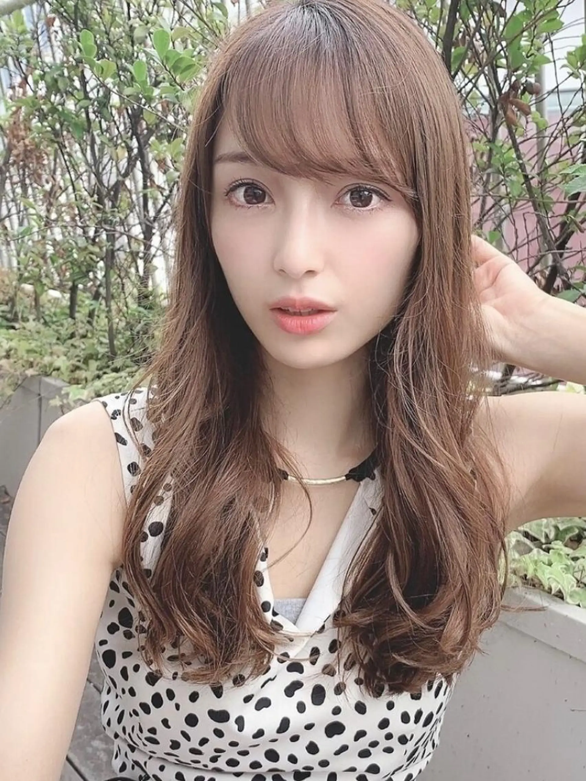 ロング カラー ヘアアレンジ カット ヘアカラー トリートメント 顔まわり似合わせ 久保田せなのヘアスタイル