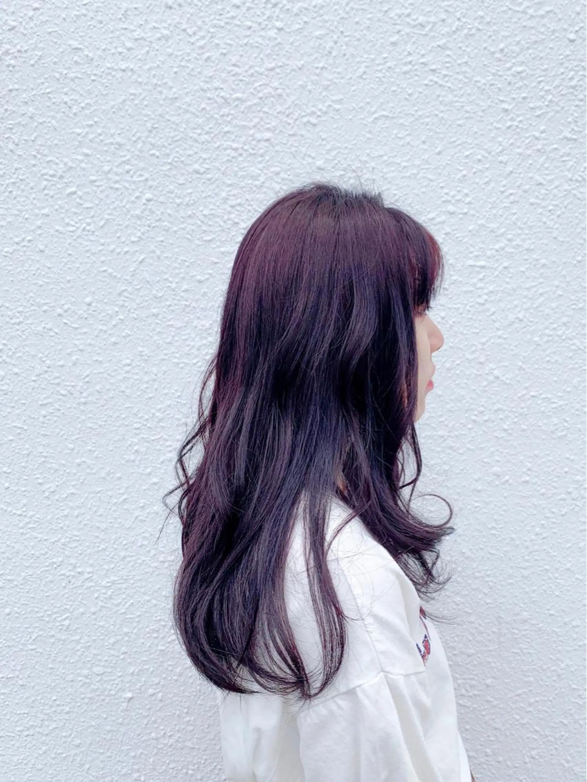 セミロング カラー パープルカラー 菅沼 まみのヘアスタイル
