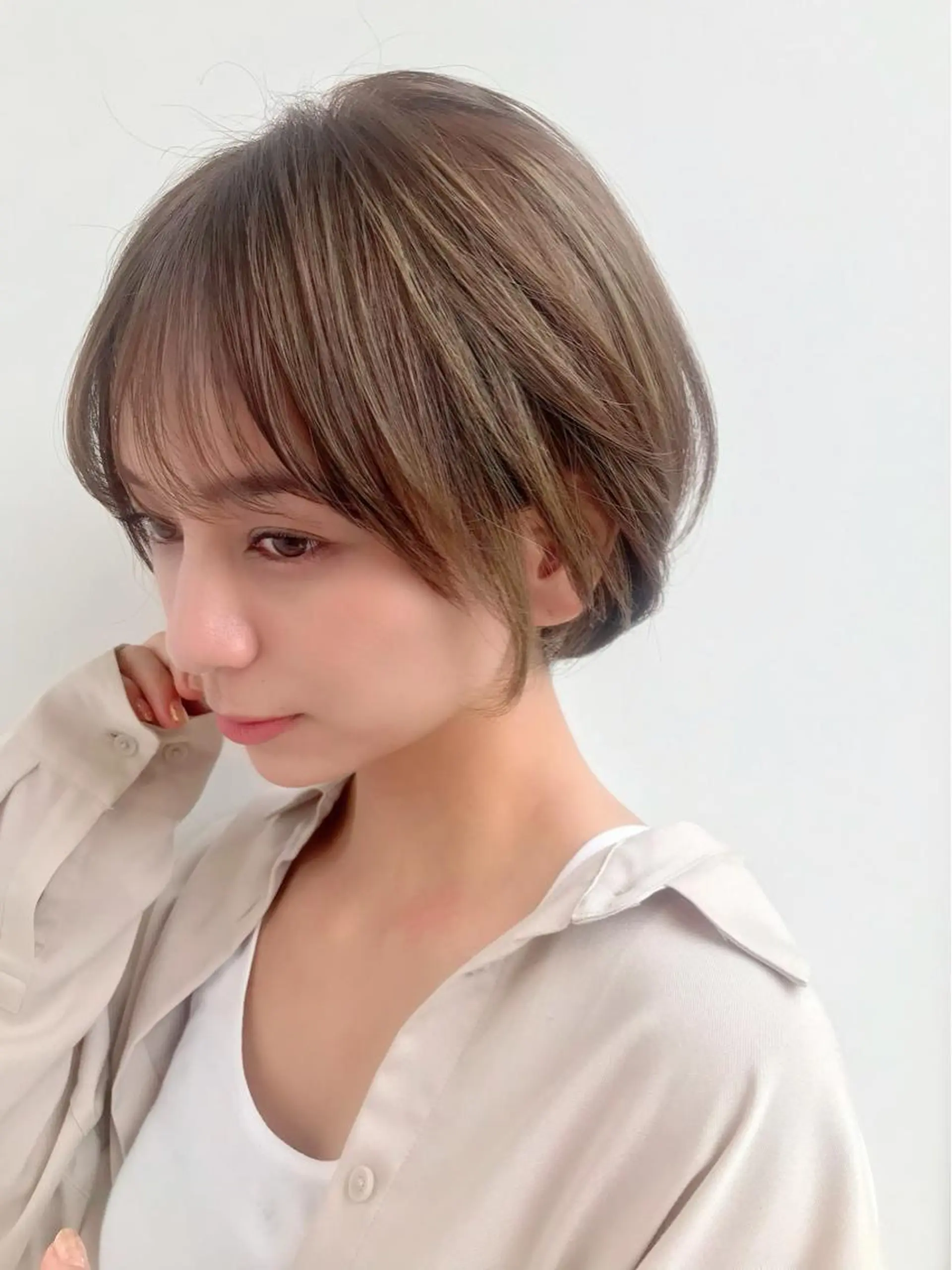 ショート カット ヘアカラー トリートメント イメチェンカット✂️ 錦糸町佐藤店長のヘアスタイル