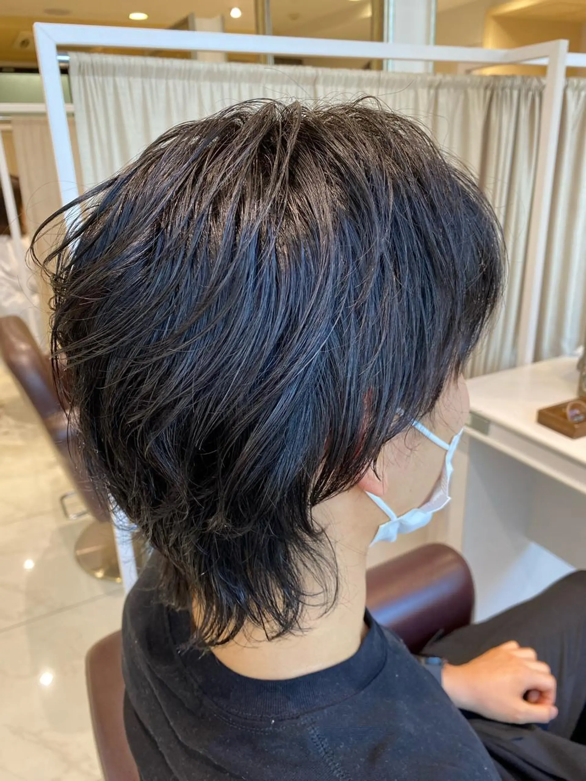 パーマ メンズ メンズパーマ メンズウルフカット ウルフカット カット パーマ 佐々木 拓海のヘアスタイル