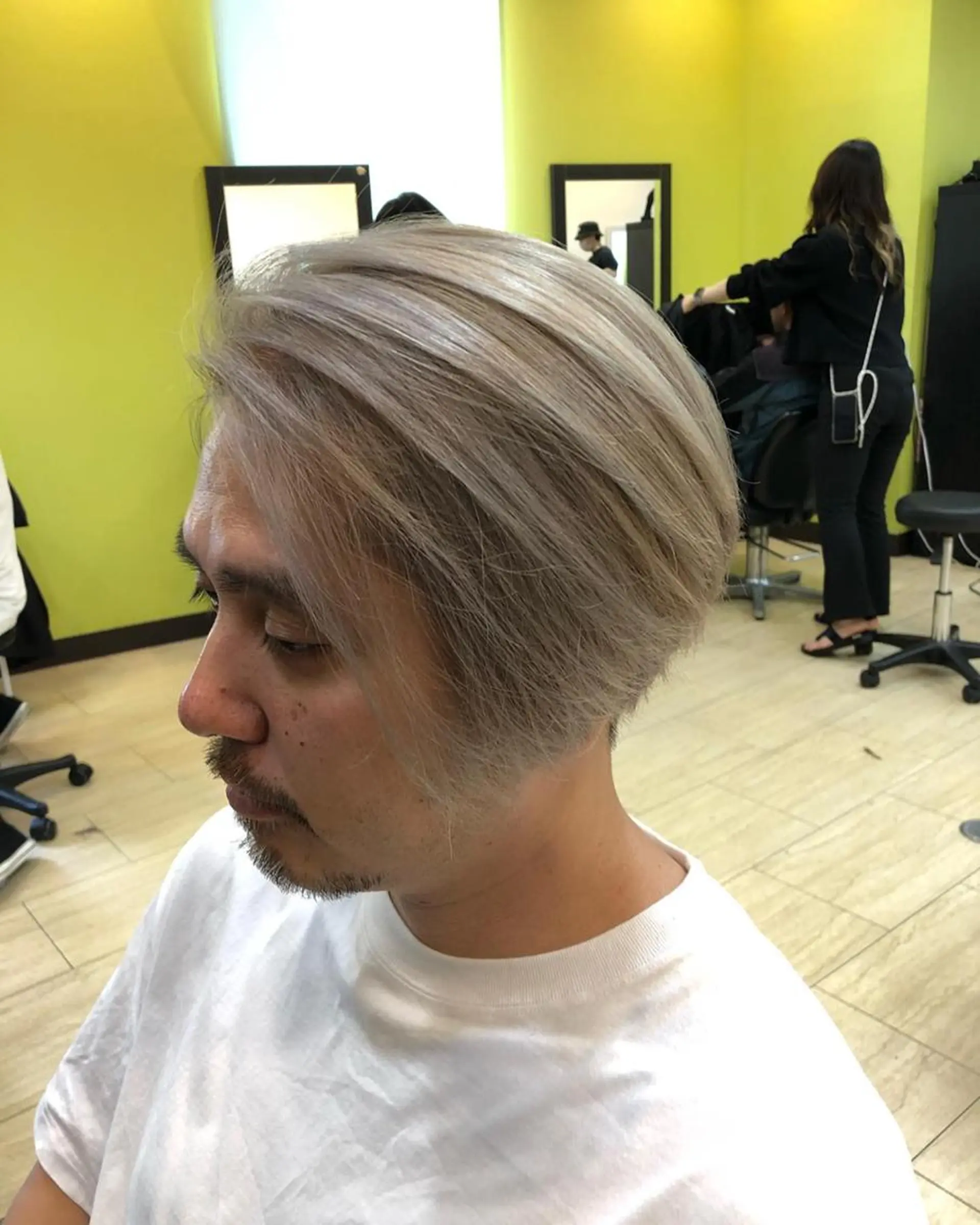 ショート カラー パーマ ヘアアレンジ メンズ メンズバレイヤージュ メンズブリーチ メンズハイライト メンズハイトーン メンズインナーカラー yasu ヤスのヘアスタイル