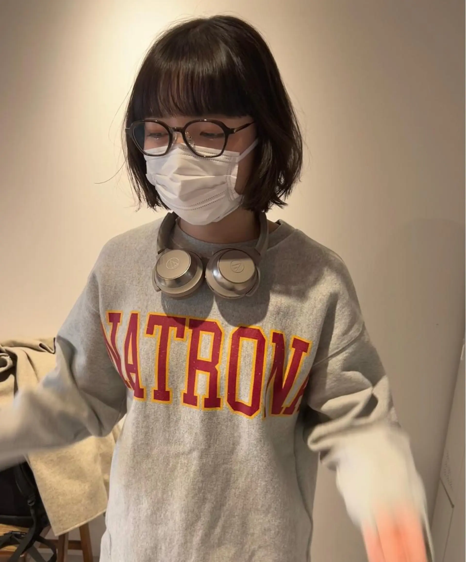 ミディアム カラー ブラウンカラー io濱川 遥のヘアスタイル