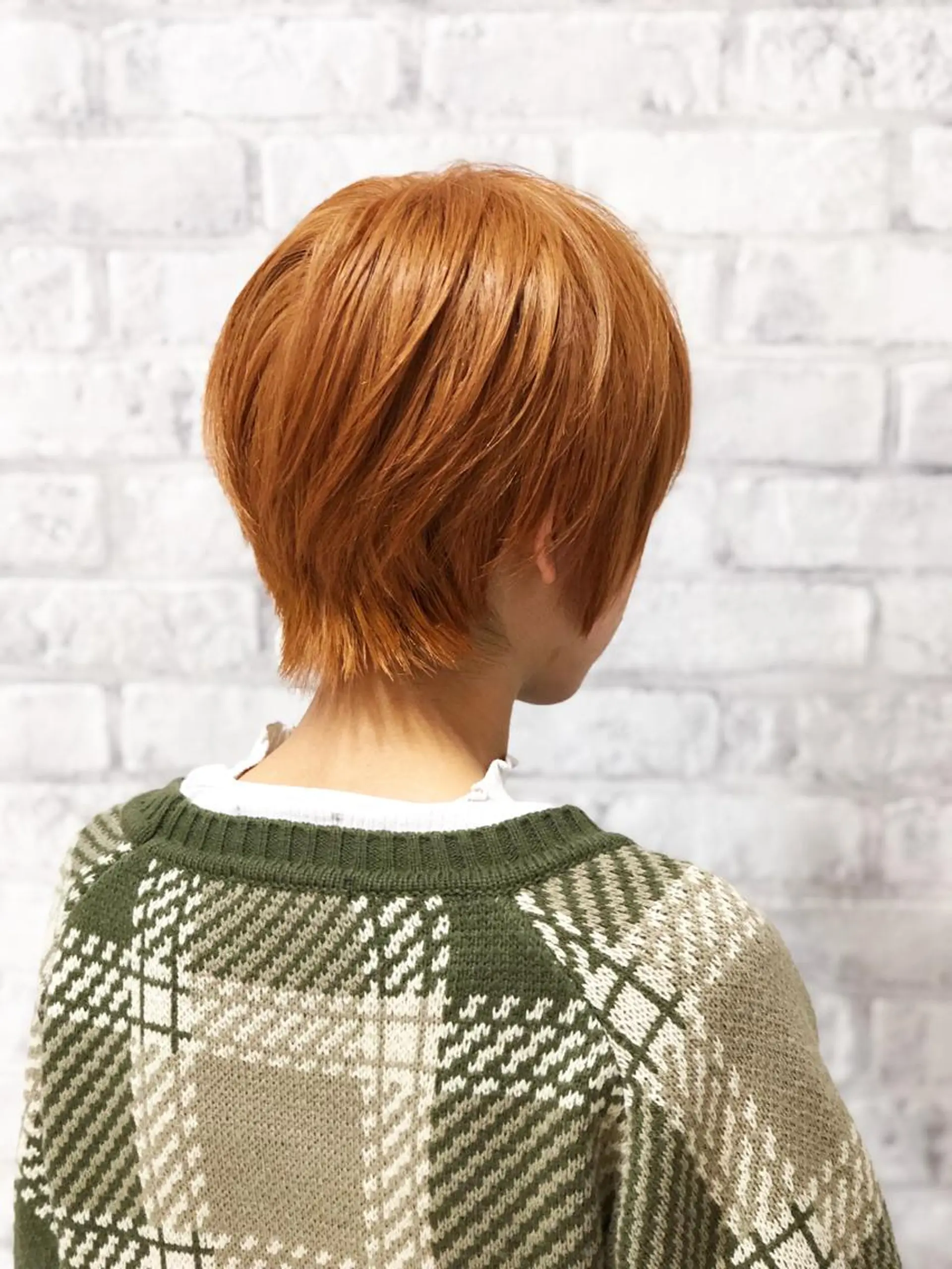 ショート カラー ヘアアレンジ ブリーチ ケアブリーチ オレンジ ヘアカラー トリートメント 秋山 幸太のヘアスタイル