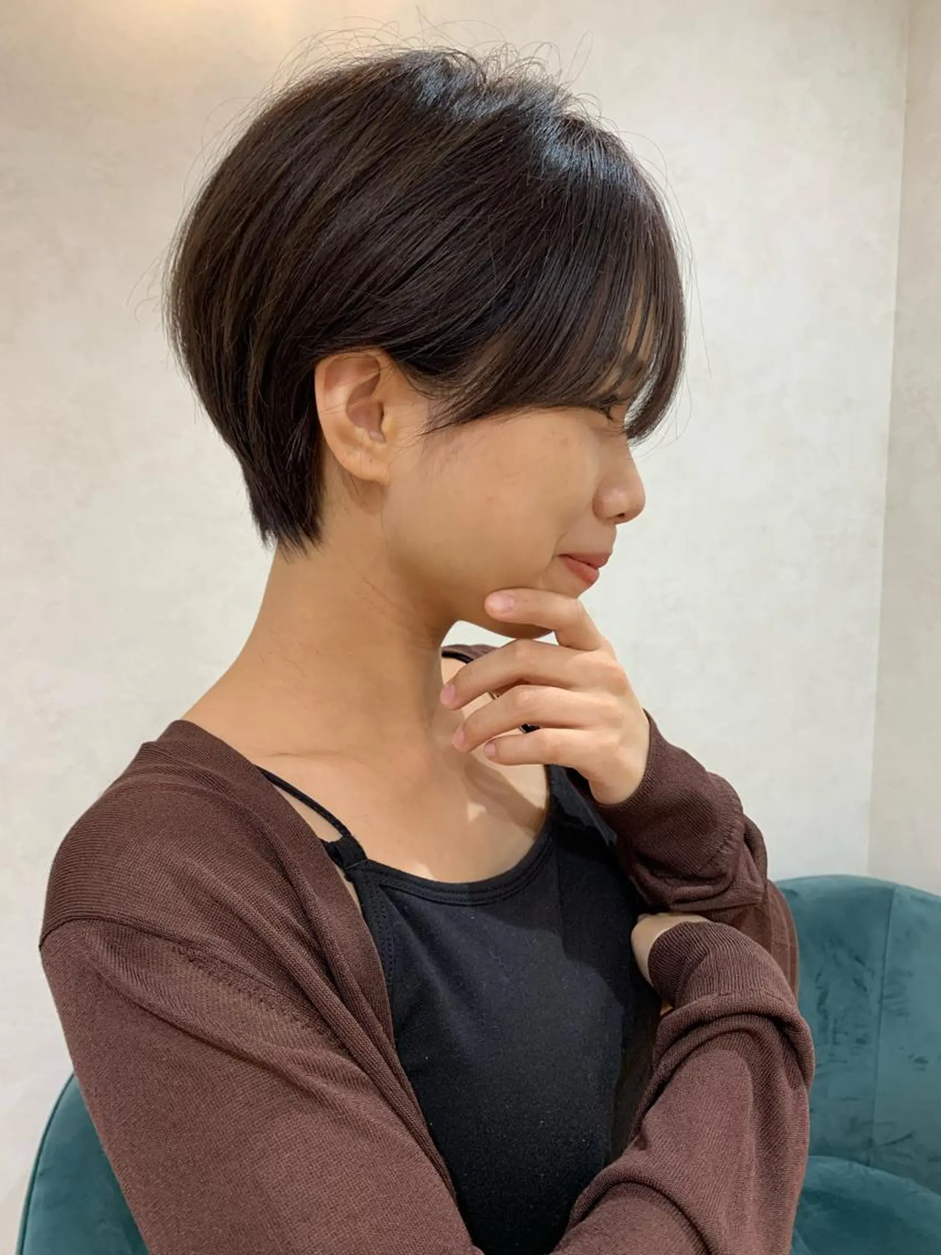 ショート ショートヘア かえ🩶韓国ボブ🎀 透明感カラー🥣のヘアスタイル