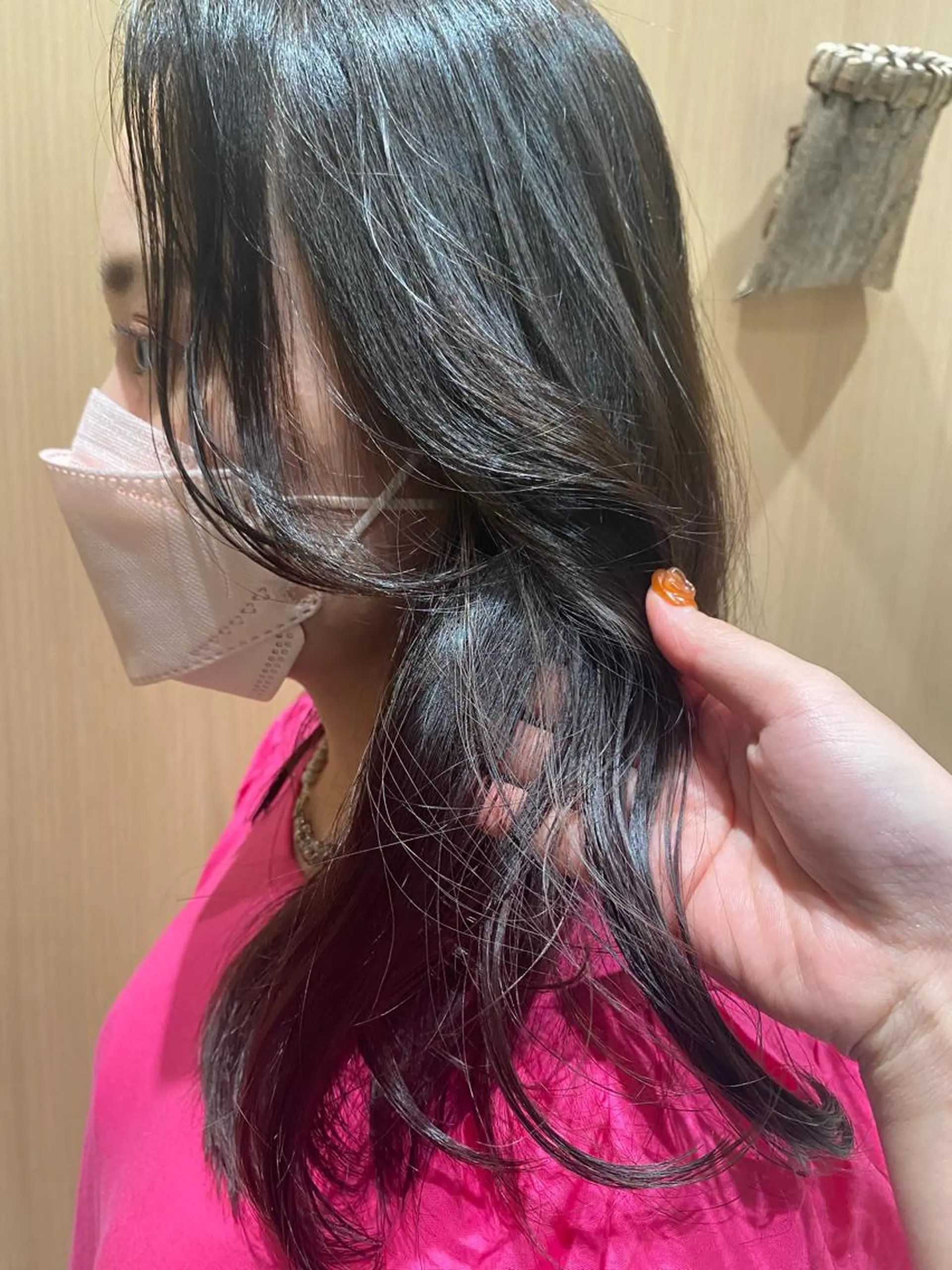 ロング カラー オリーブグレー カット ヘアカラー みやび🫧髪質改善 🫧透明感カラー🫧のヘアスタイル