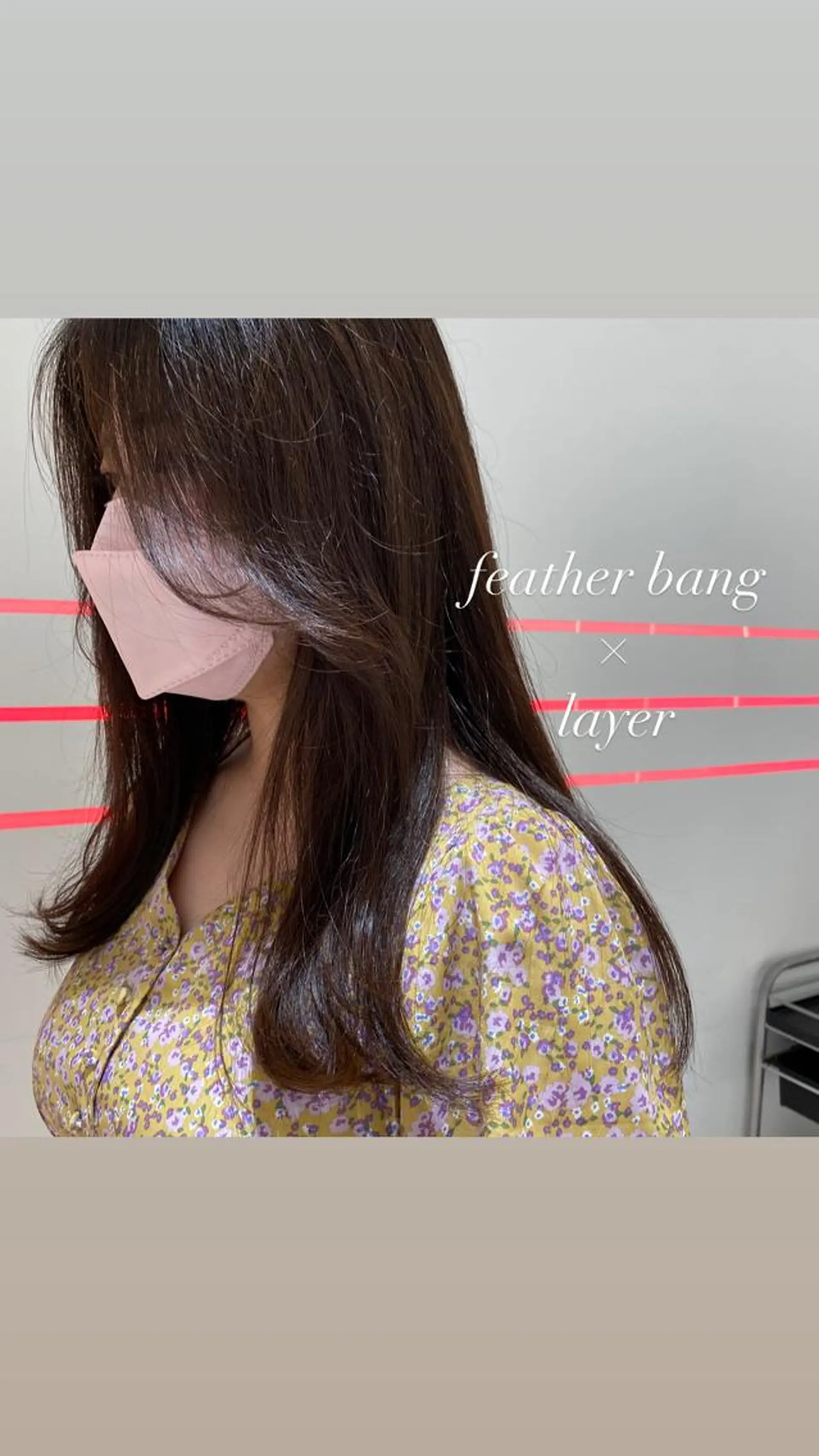 セミロング 顔まわりレイヤー 天使の羽バング・フェザーバング レイヤーカット 【MARCIE】 miyabiのヘアスタイル