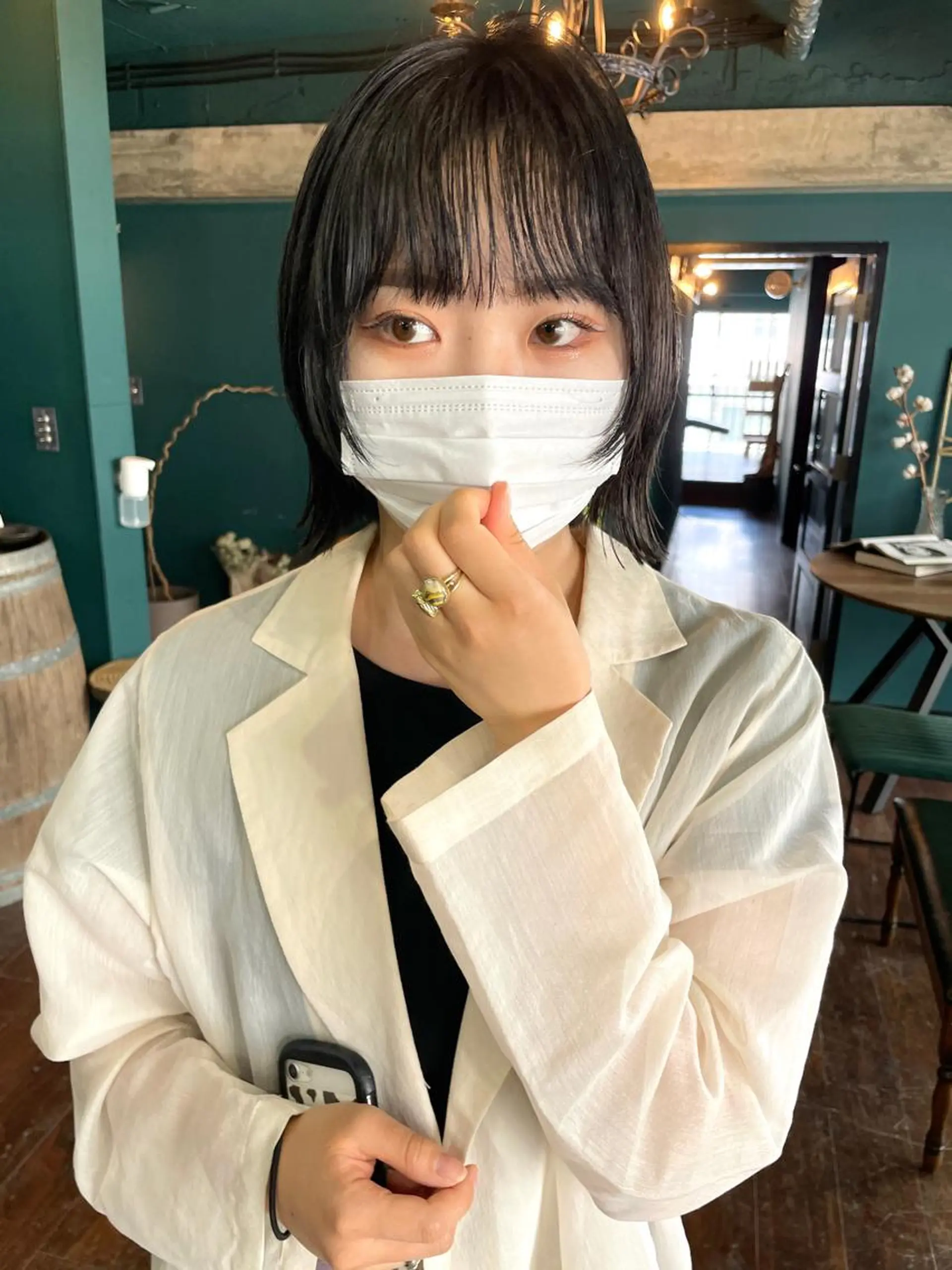 ミディアム カット ヘアカラー トリートメント vivre libre所属・vivre libreのヘアスタイル