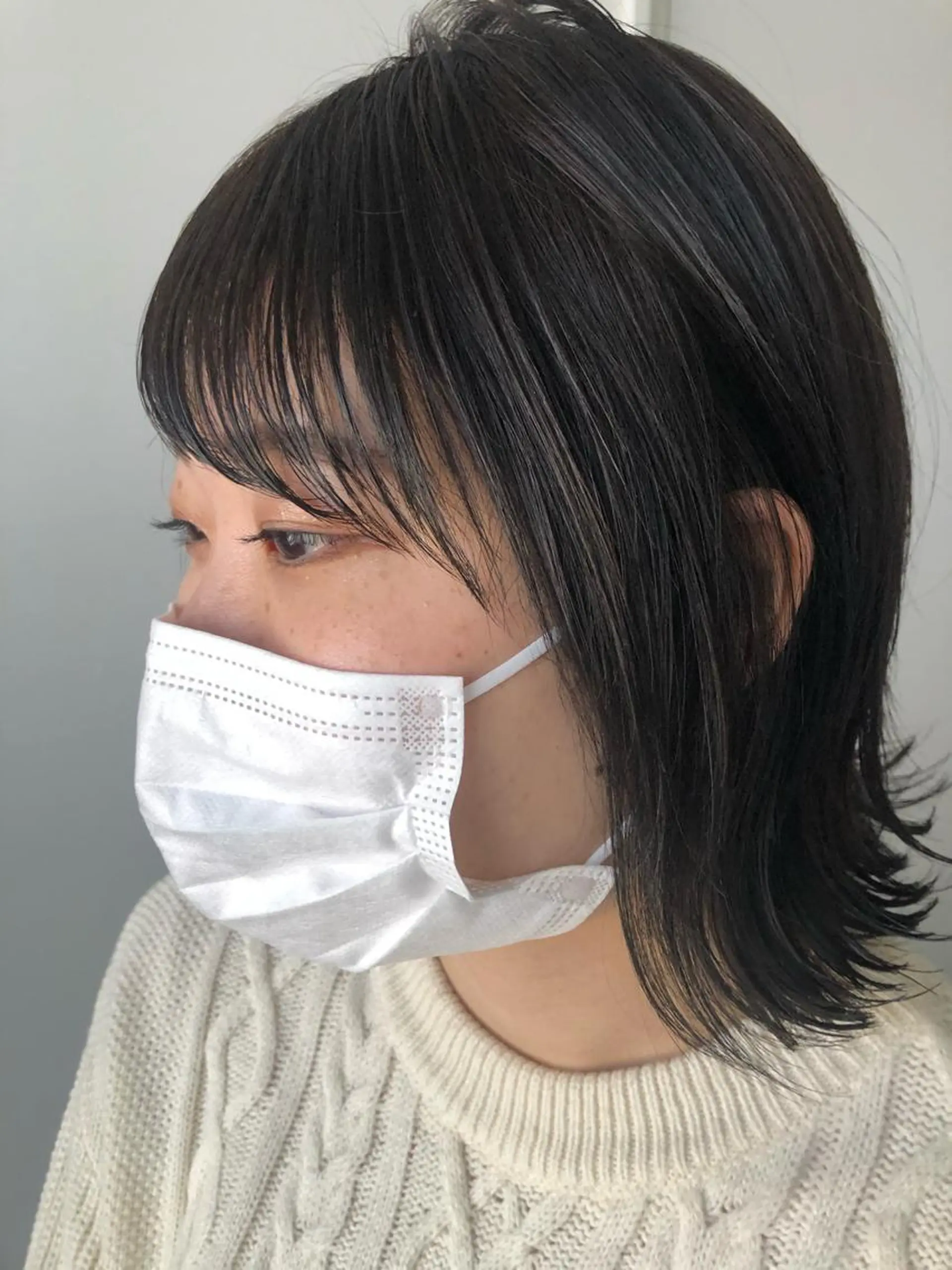 ミディアム カラー アッシュ ミント カット ヘアカラー トリートメント ヘッドスパ 片山美穂 心斎橋・北堀江のヘアスタイル
