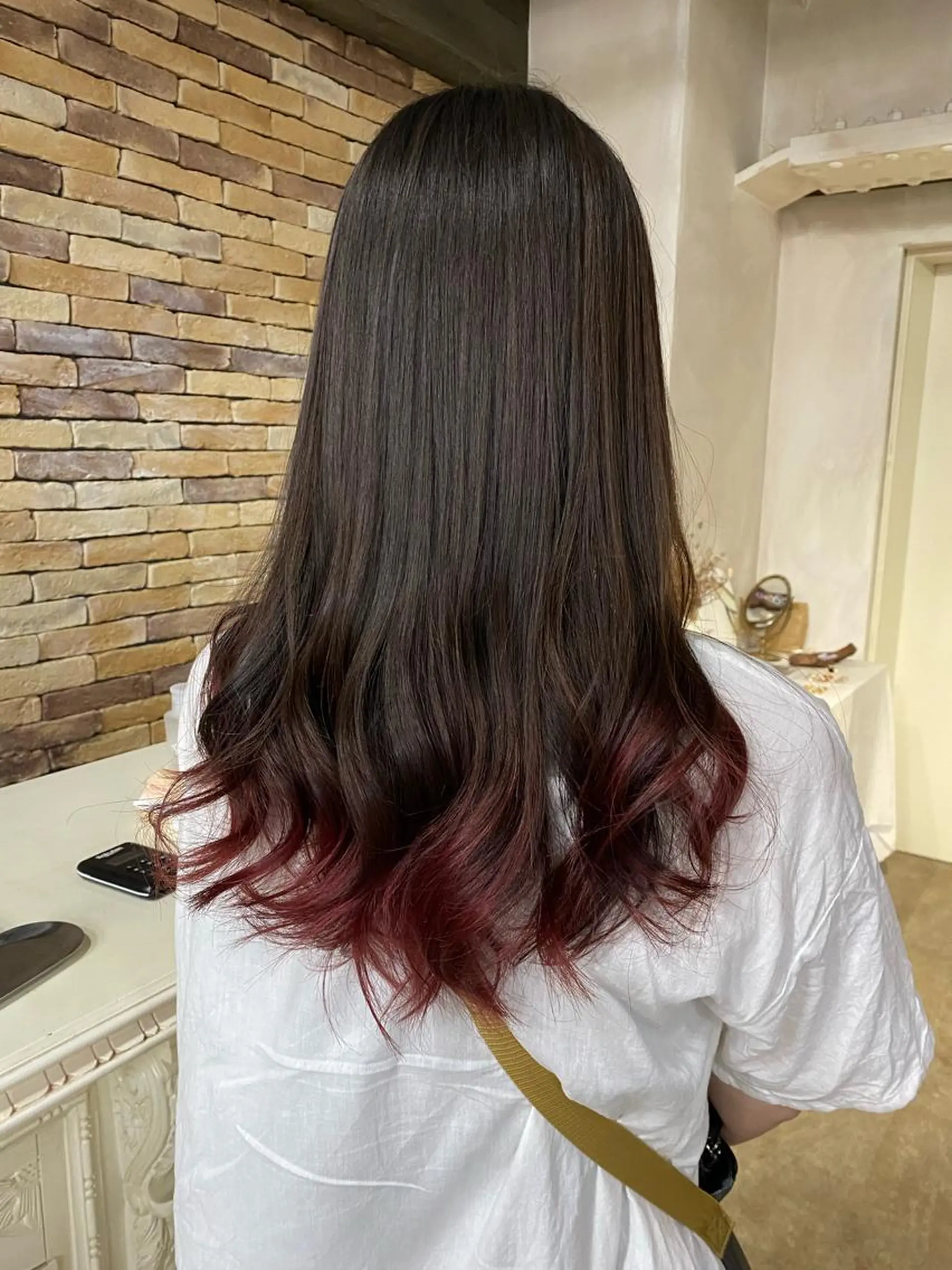 セミロング カラー ブリーチ グラデーションカラー ピンクカラー ピンクパープル パープルカラー ヘアカラー ALLY（アリー）所属・ミニモお気に入り数 No.1宍戸雄弥のヘアスタイル