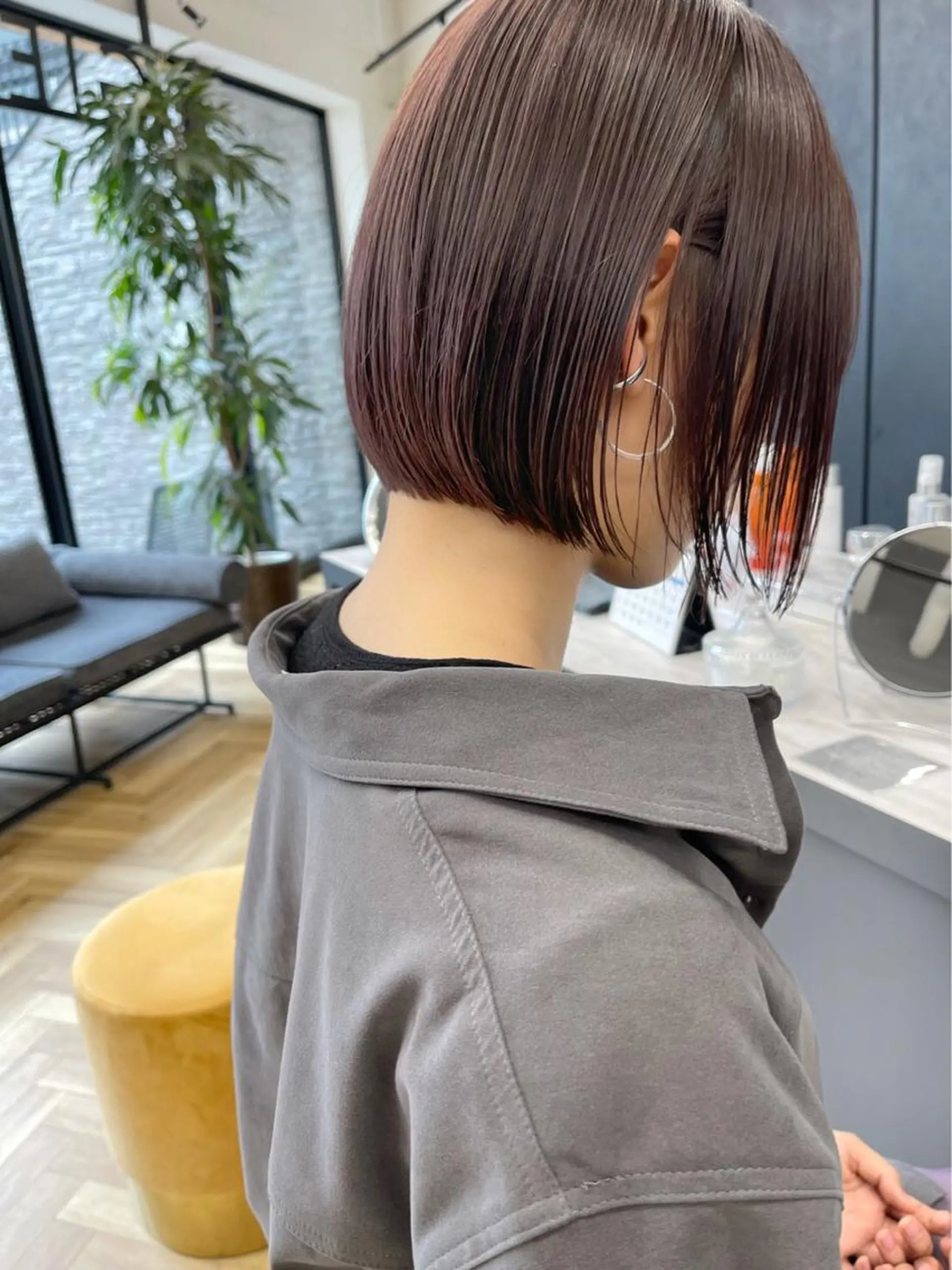 ミディアム カラー ブラウンカラー ピンクカラー ピンクブラウン GIEN 末吉 海斗のヘアスタイル
