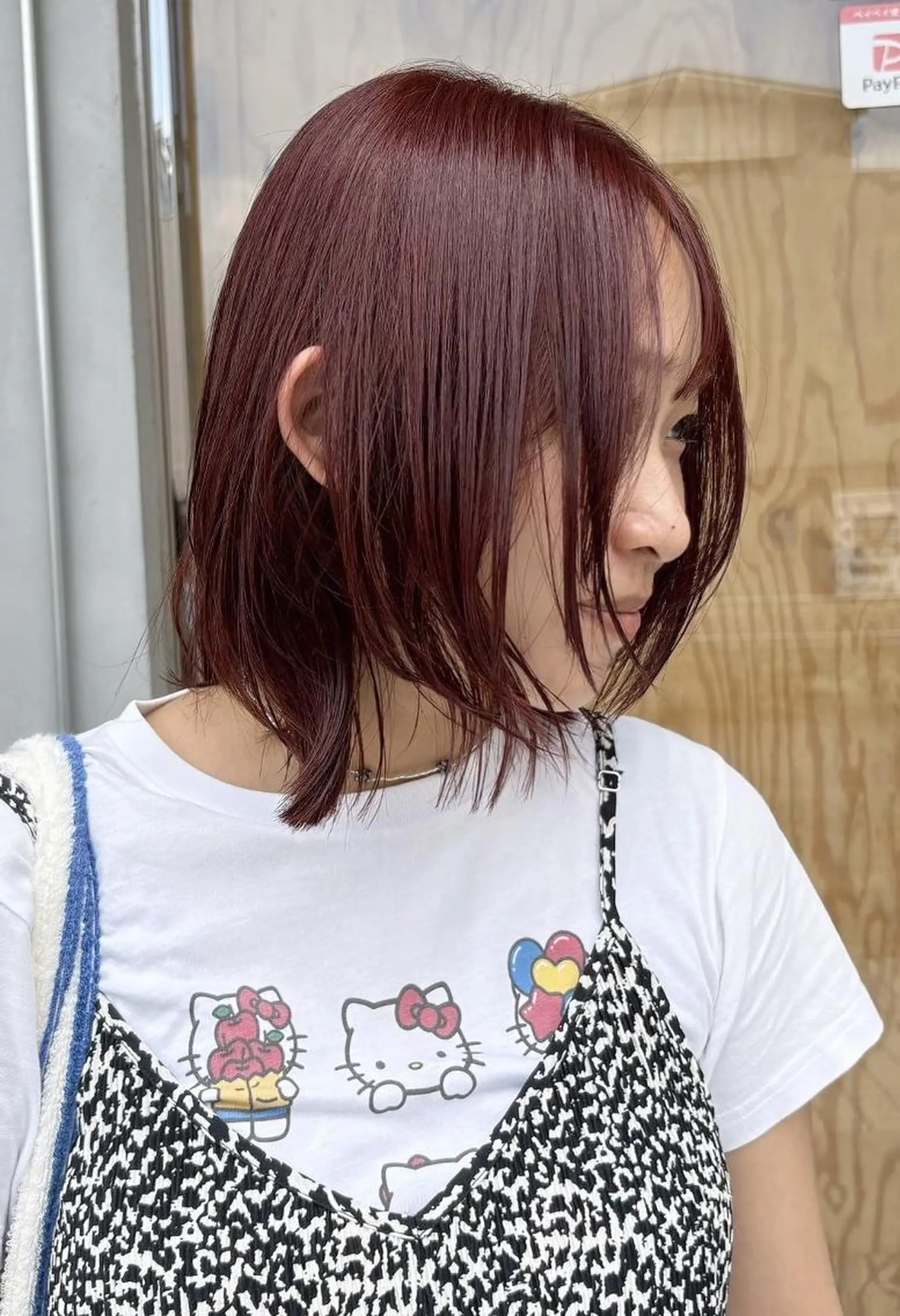 ミディアム ボブ カット ヘアカラー くりーわ🌰 ゆいなのヘアスタイル