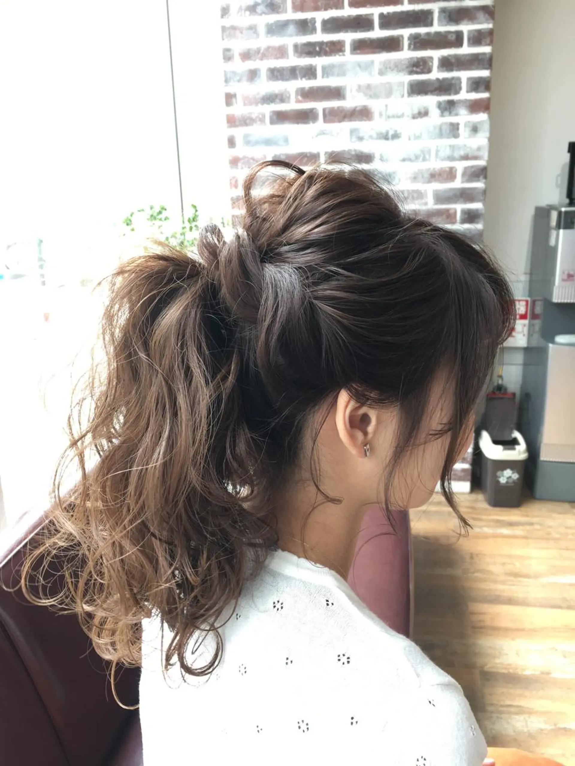 セミロング ヘアアレンジ ポニーテール 木下大地 HAIR  Oneのヘアスタイル