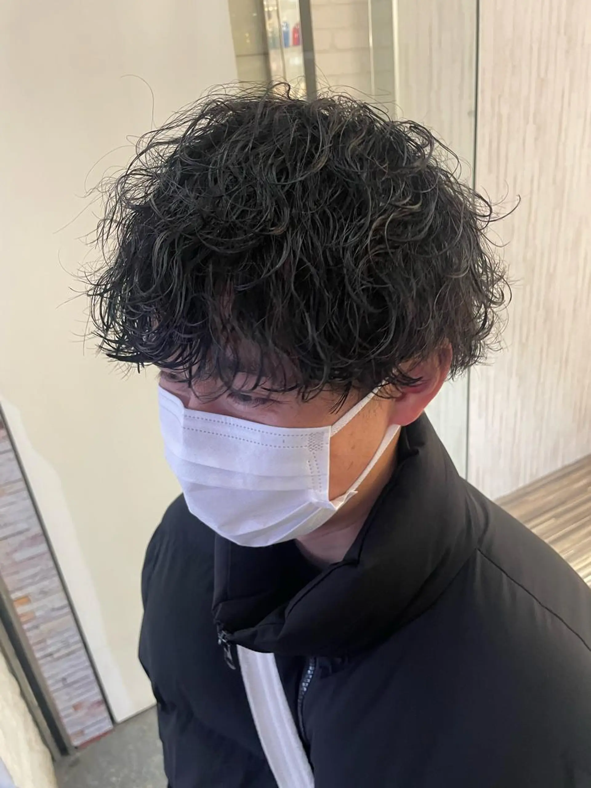 パーマ メンズ カット パーマ トリートメント EARTH 山﨑龍馬のヘアスタイル