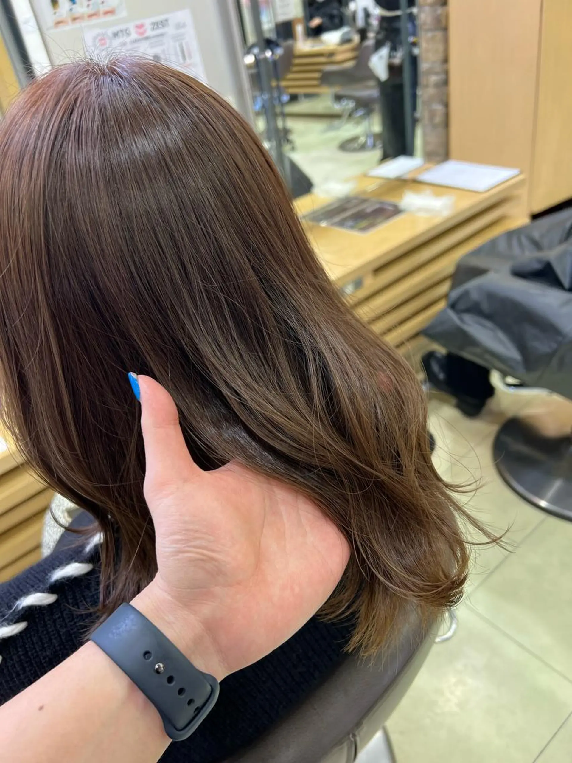 ミディアム カラー ブラウンカラー ショコラブラウン 韓国ヘアダウンパーマ シャドウパーマ/航太のヘアスタイル