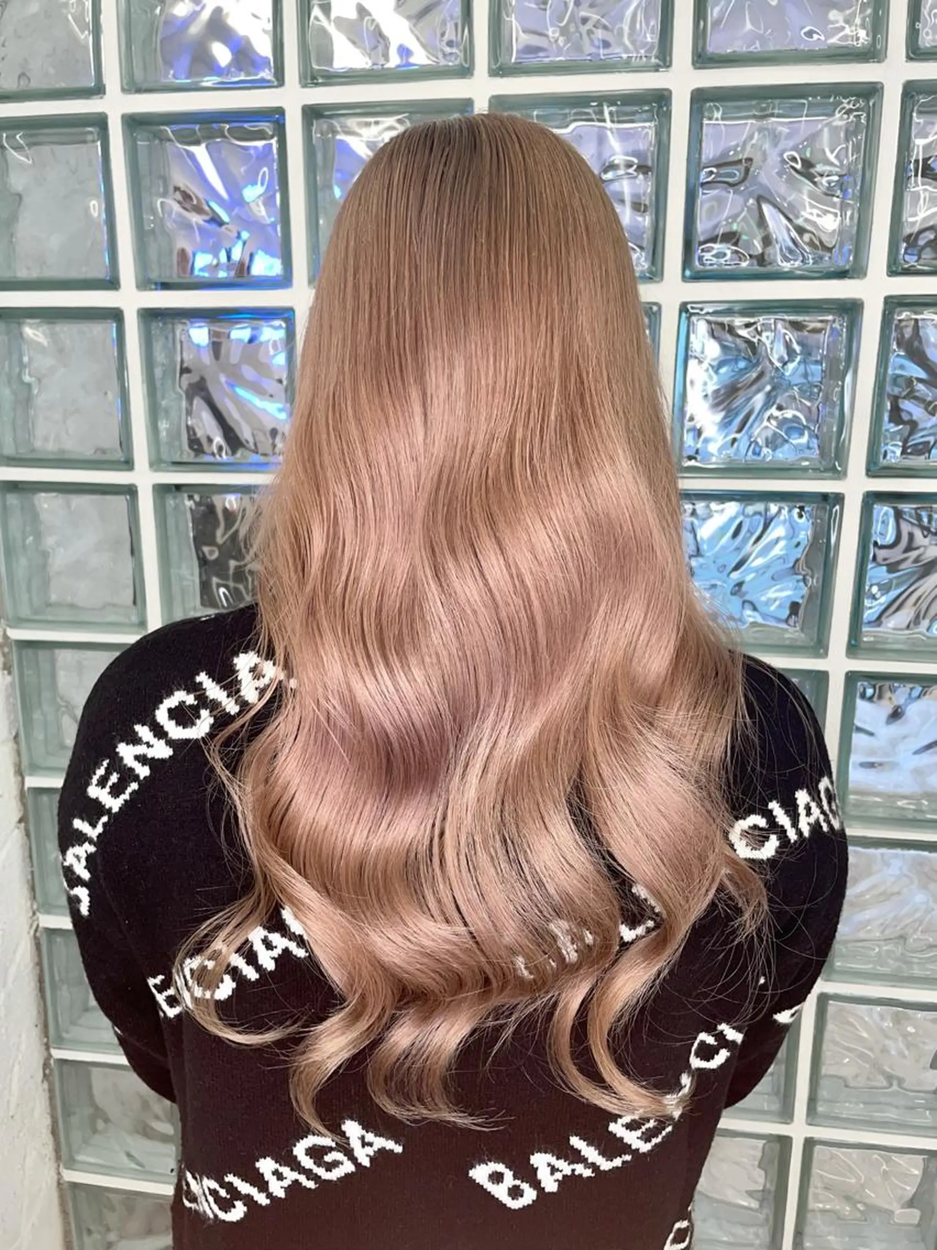 セミロング ヘアカラー 家田 竜のヘアスタイル