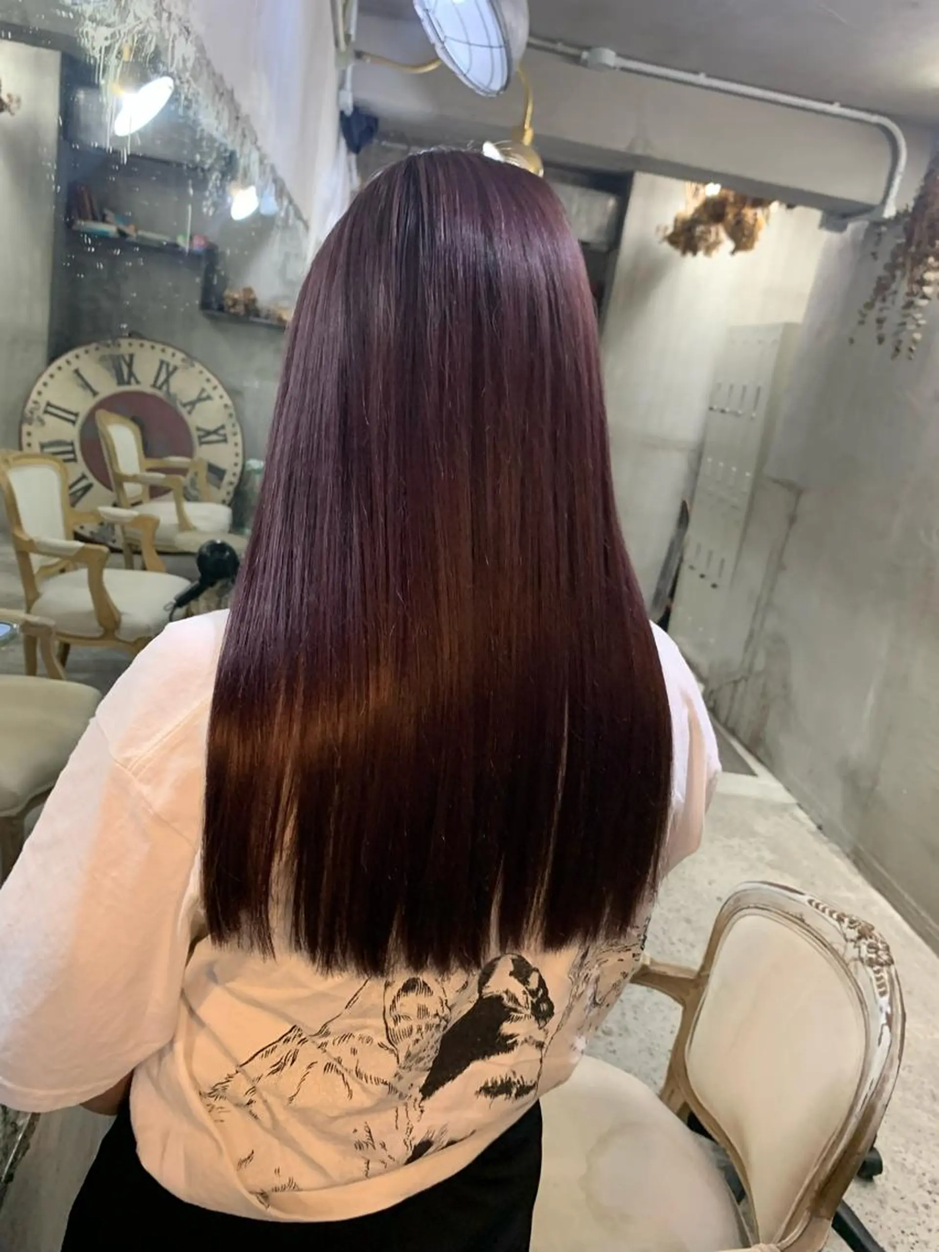 ロング カラー アッシュ パープルカラー パープルアッシュ 似合わせカラー🫶 小川千波のヘアスタイル