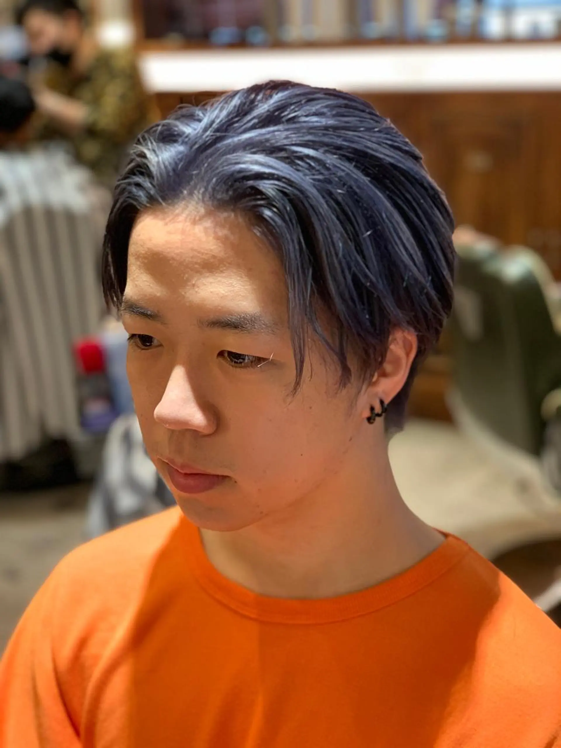 ショート カラー メンズ ヘアカラー トリートメント BINGO HAIR WORKS 【ビンゴヘアワークス】所属・🎱メンズフェード 特化HYOGA🎱のヘアスタイル