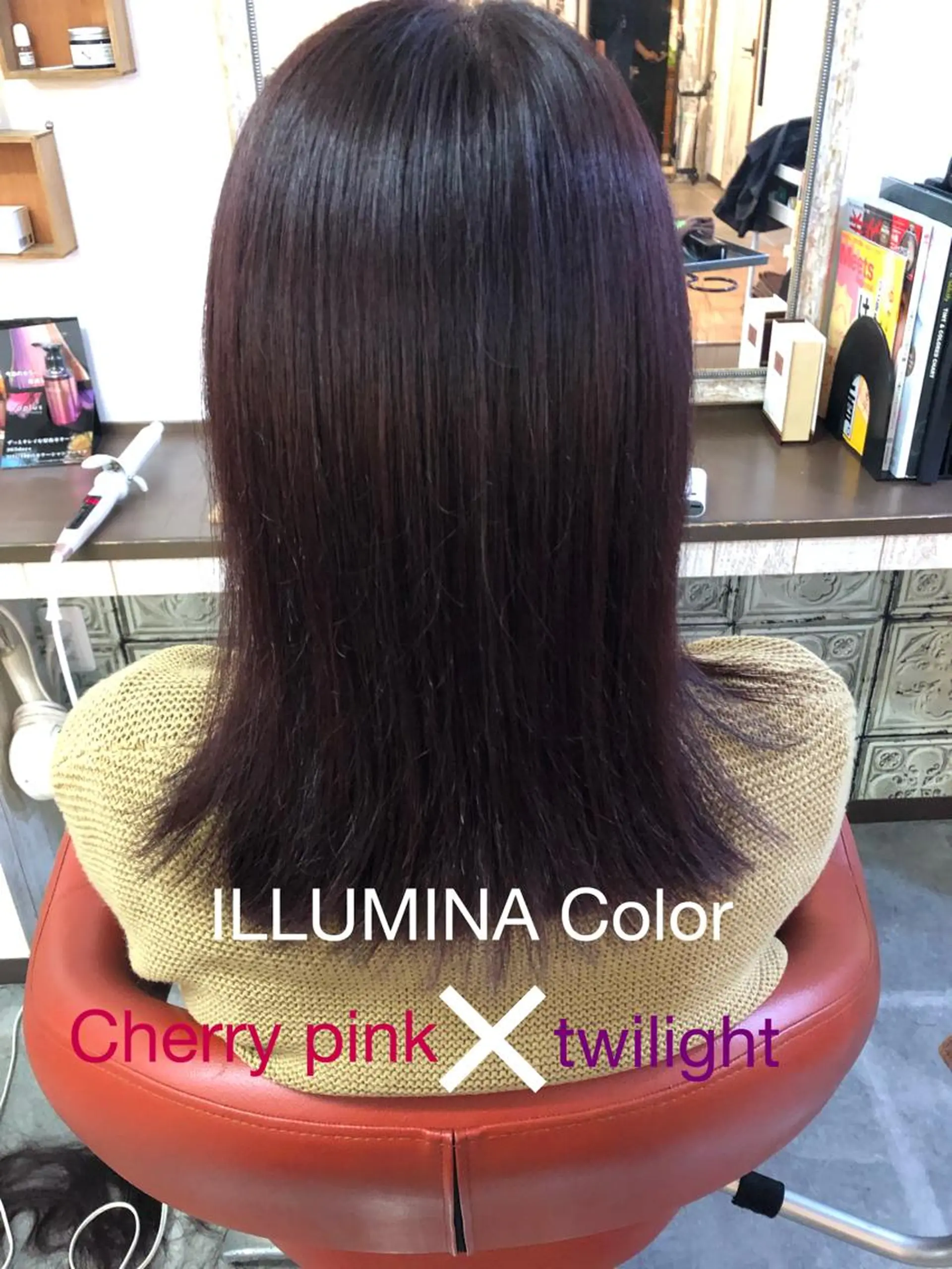 ミディアム カラー イルミナカラー ピンクカラー カット ヘアカラー トリートメント 森田 一平のヘアスタイル