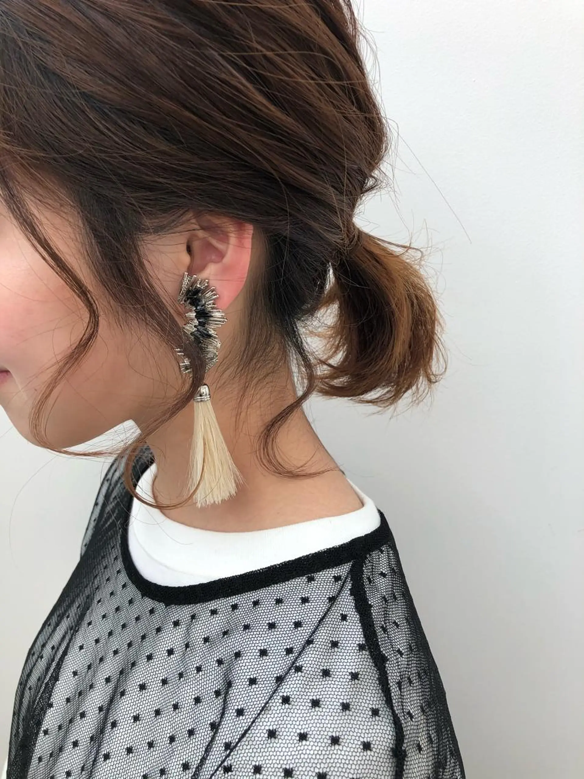 ミディアム カラー ヘアアレンジ GO TODAY  SHAiRE SALON岡山所属・Sana/ 耳ツボ/インナーのヘアスタイル