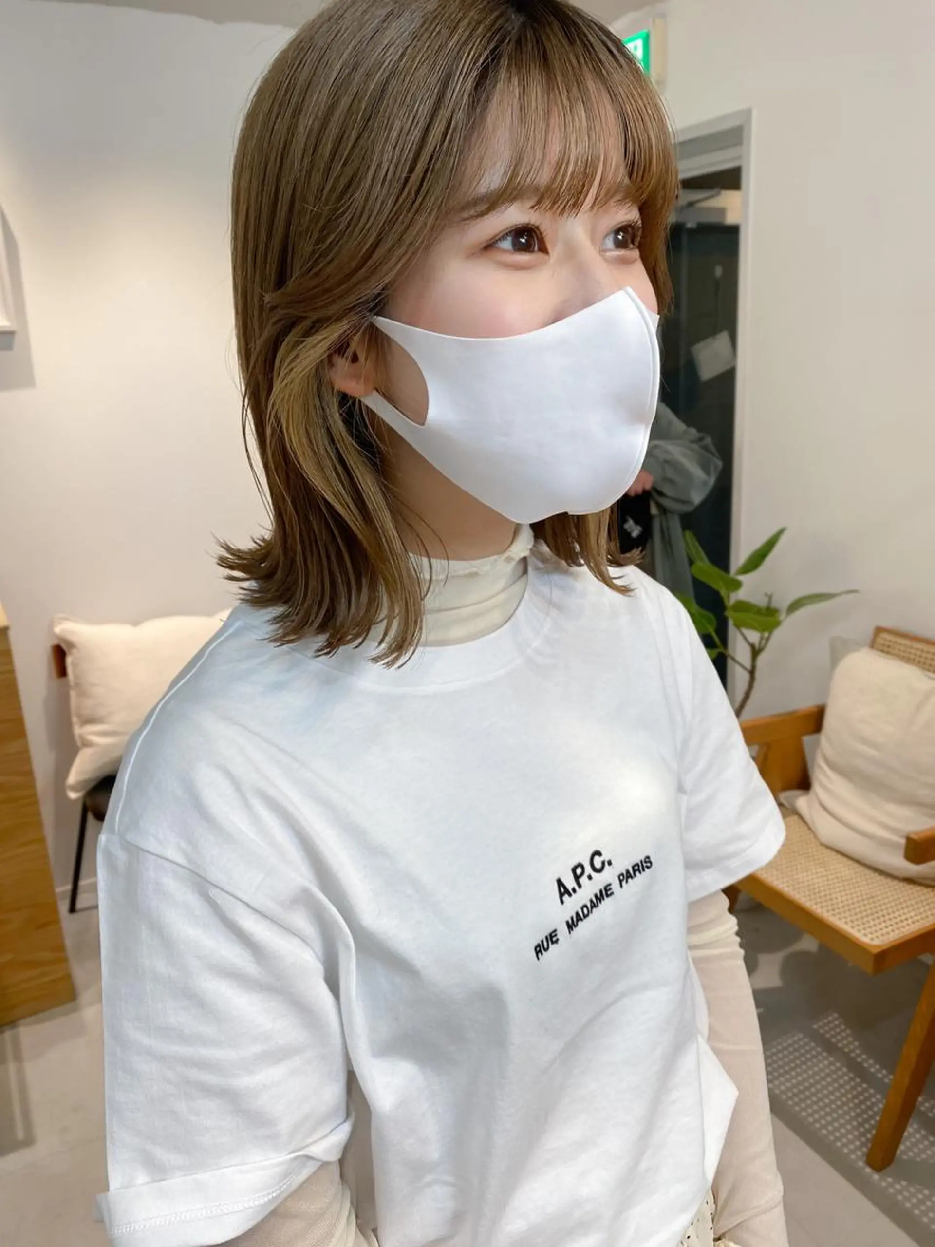 ミディアム カラー くびれヘア カット ヘアカラー トリートメント fit stand /HIIRAGIのヘアスタイル