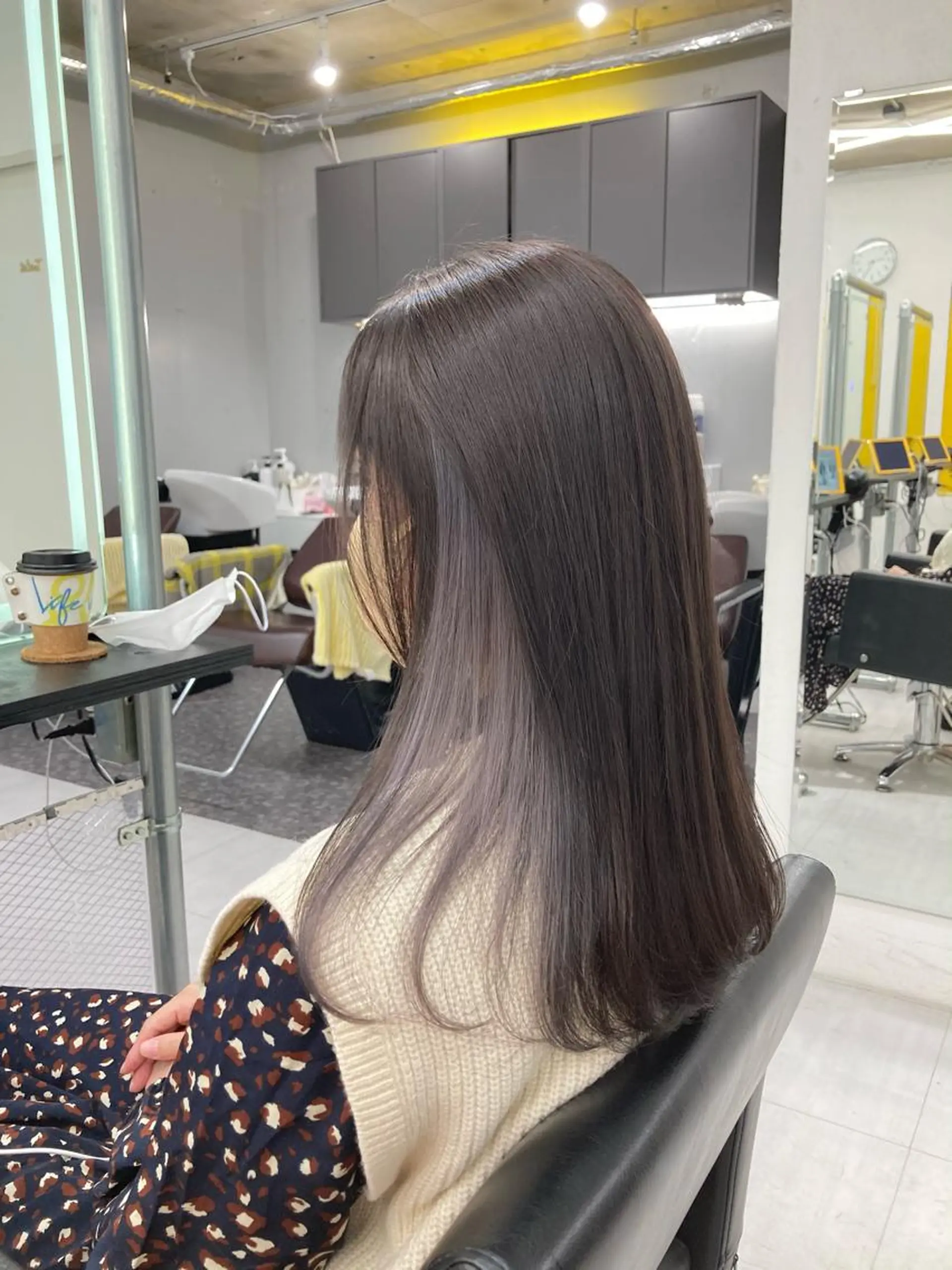 セミロング アッシュ ピンクブラウン パープルカラー ボブ 学生 当日予約大歓迎💕/ Chisatoのヘアスタイル