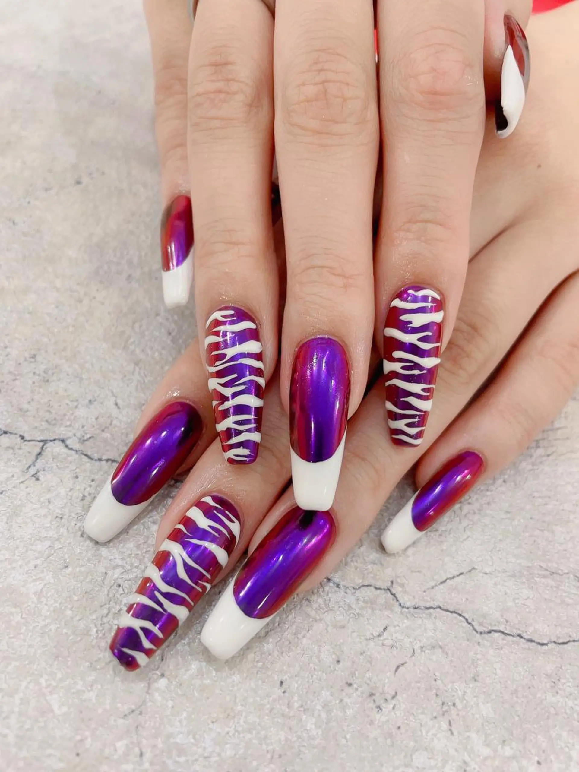ロング ネイル ハンドネイル cho nailのネイルデザイン