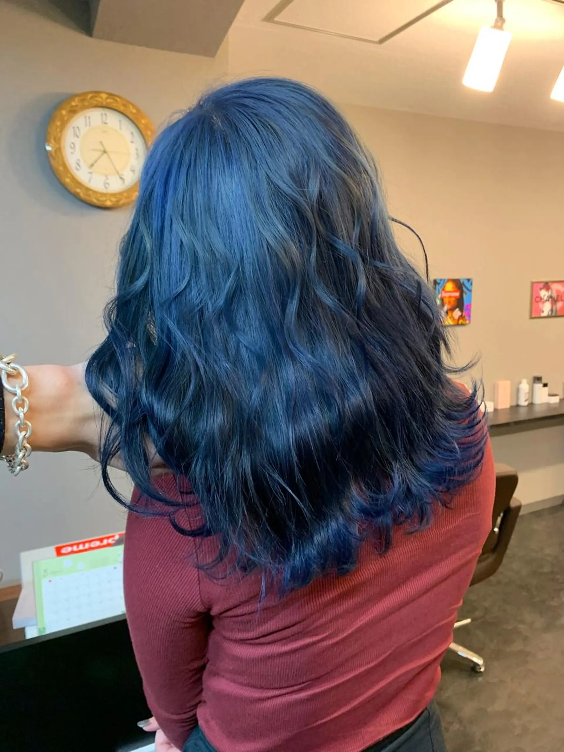 ロング アッシュ ハイライト レイヤーカット ヘアカラー stylist ネネのヘアスタイル