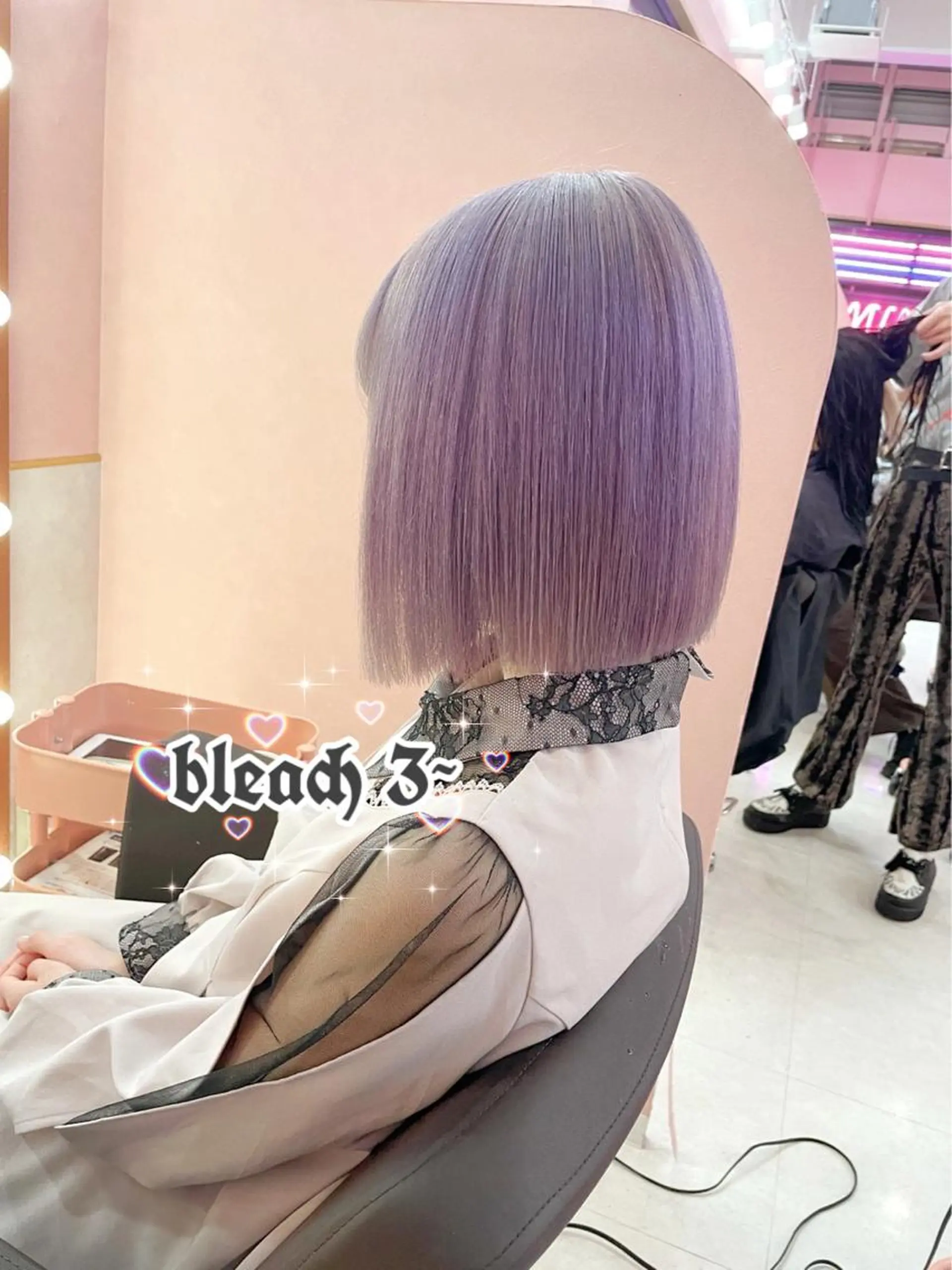 ショート ハイトーン×エクステ 💞くるみのヘアスタイル