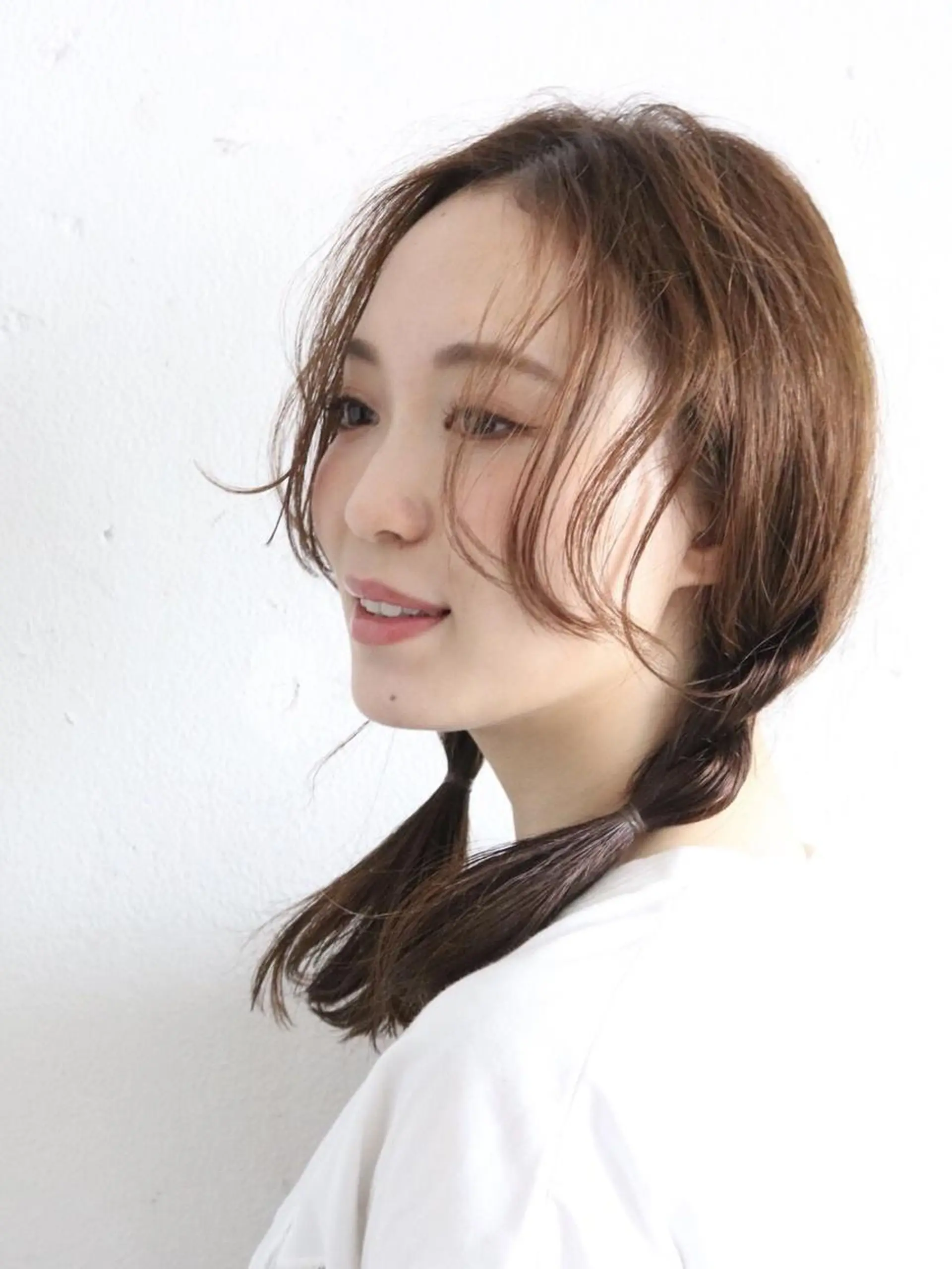 ミディアム ヘアアレンジ 野崎 ひかりのヘアスタイル