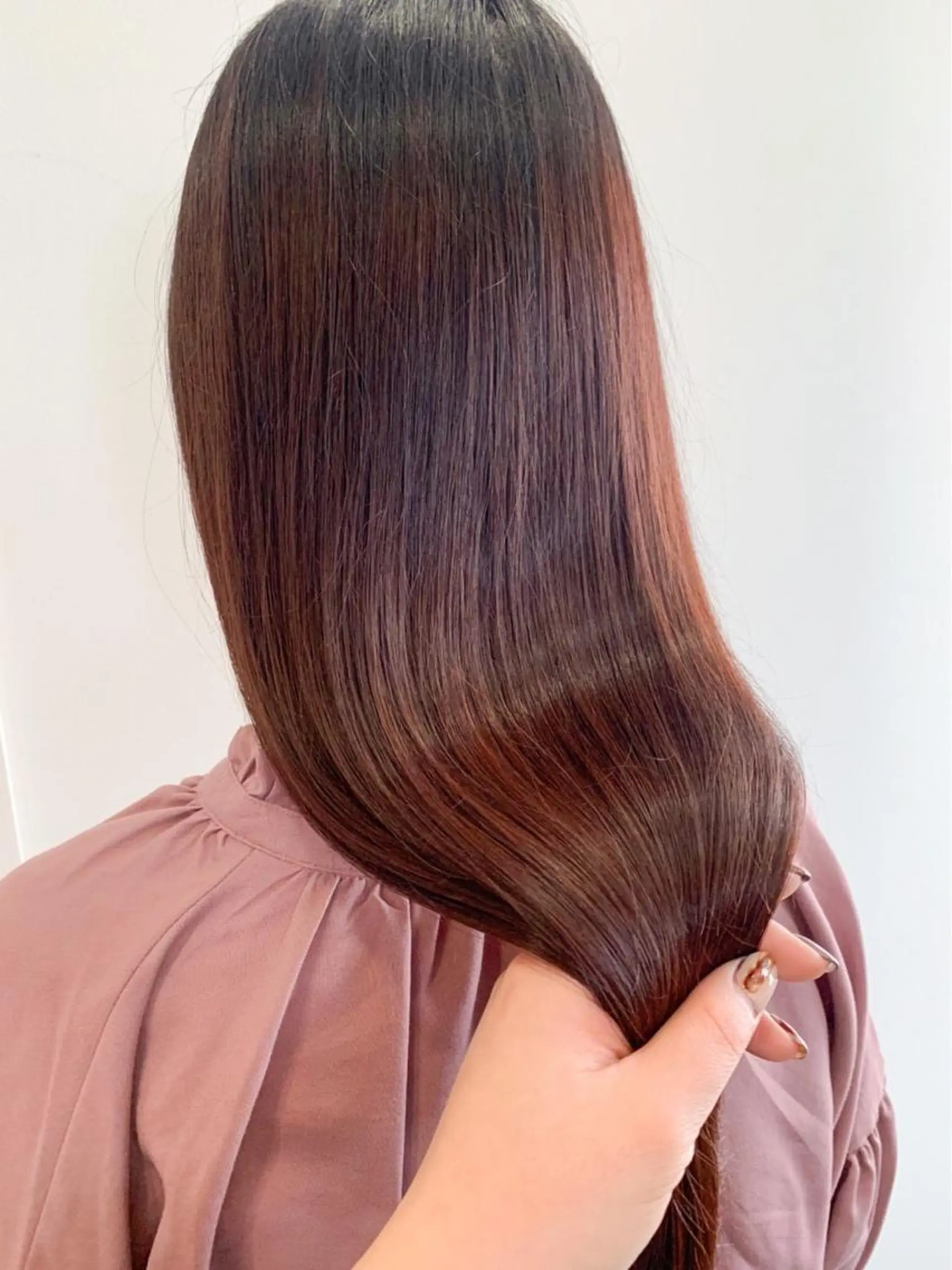 ロング ボブ ハイライト 髪質改善 トリートメント オクミヅキ /髪質改善/梅田🫧のヘアスタイル