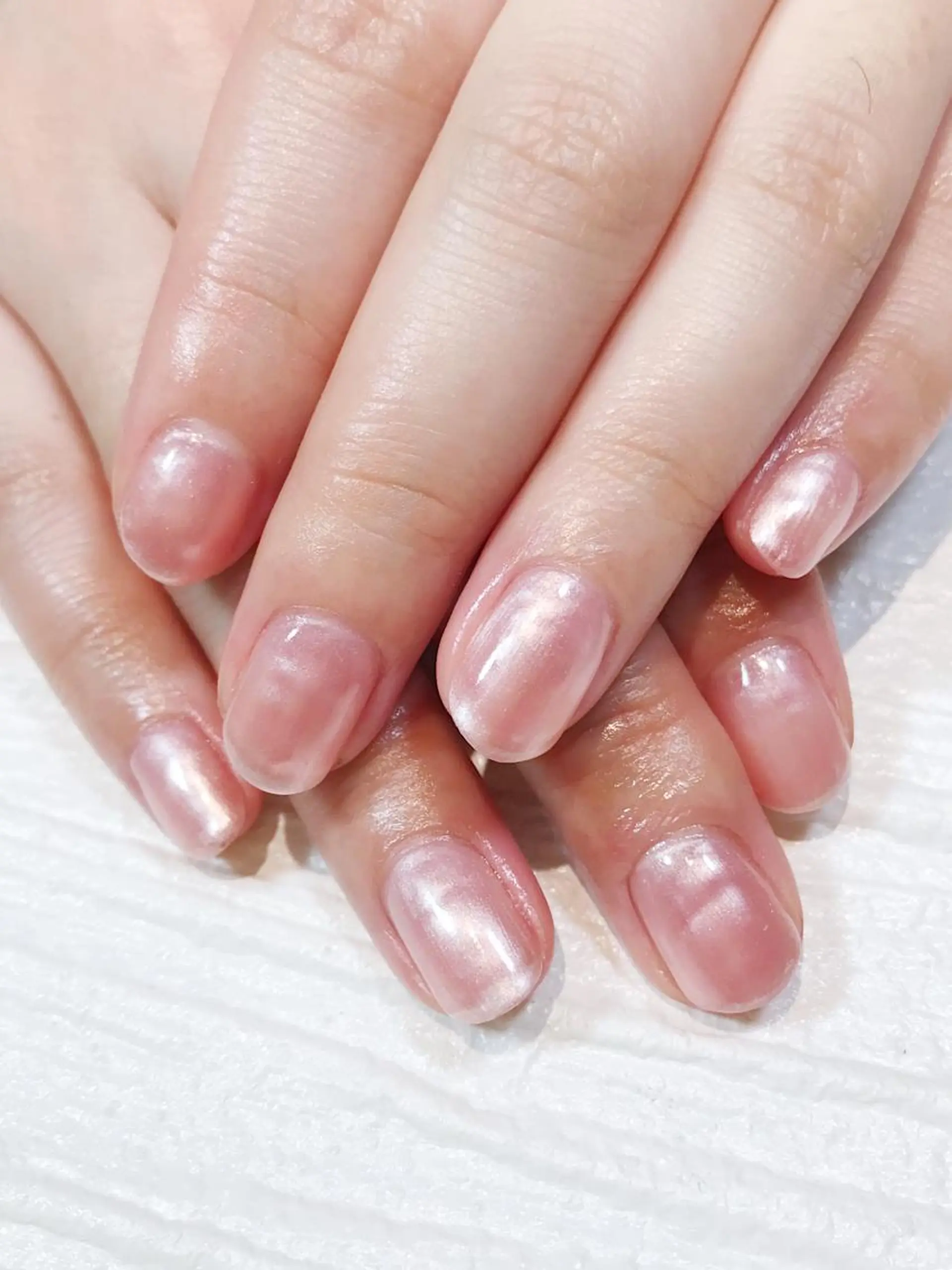 ネイル ジェルネイル ワンカラーネイル ピンク NAILSALON AMULEのネイルデザイン