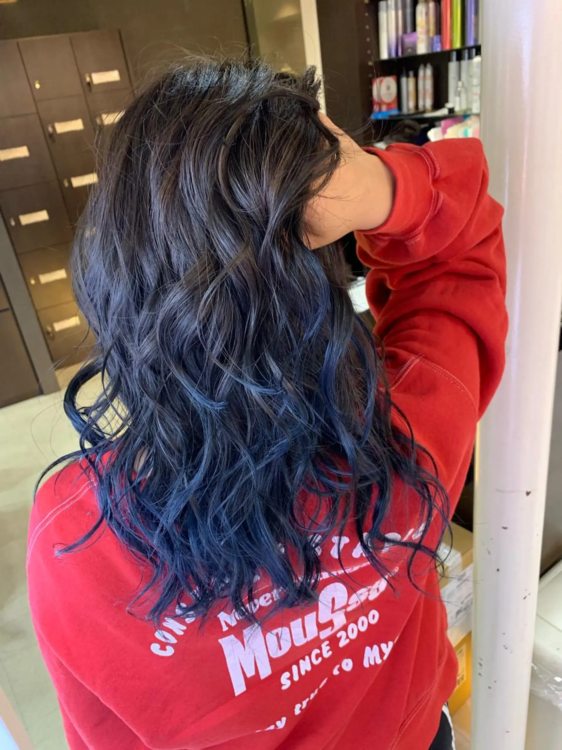 セミロング カラー グラデーションカラー ネイビーカラー ✂️大門 巧✂️ LAFF難波店のヘアスタイル