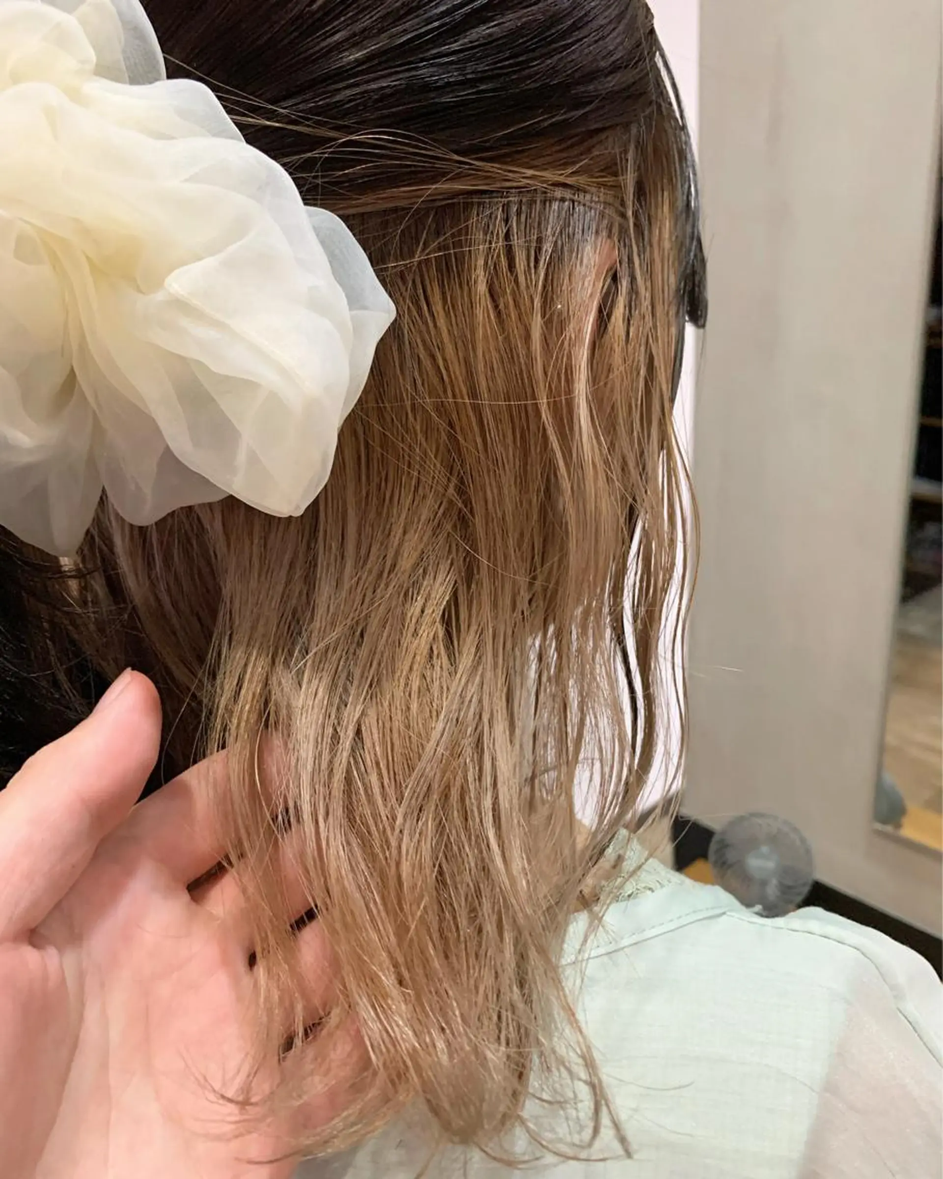 ミディアム カラー ベージュカラー ミルクティーベージュ OLTI所属・中村 勇星のヘアスタイル