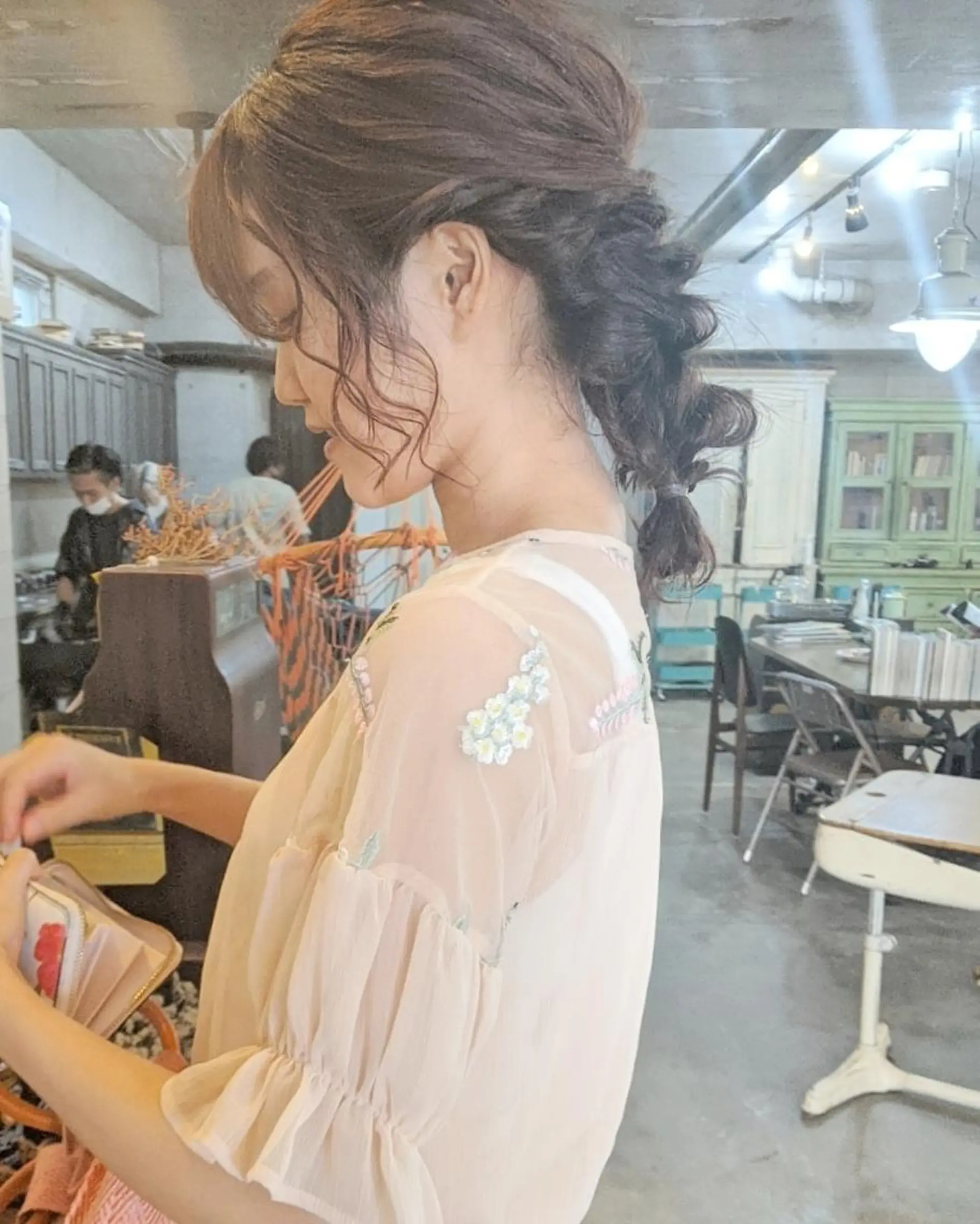 セミロング カラー ヘアアレンジ ヘアカラー 縮毛矯正 トリートメント 南堀江 möwen ( メーヴェ )所属・mowen RUIのヘアスタイル